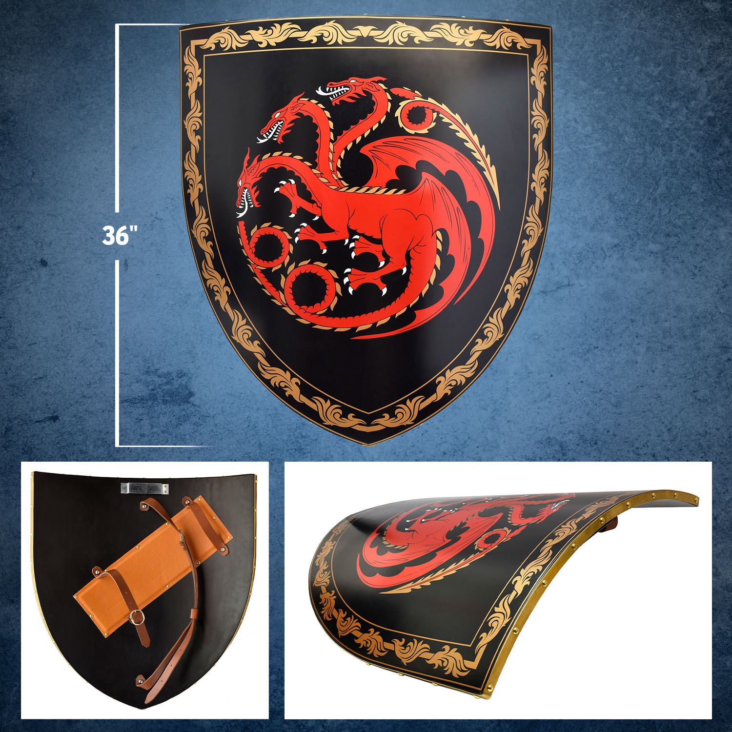 Game of Thrones Targaryen Shield Prop Replica  (Prototype Shown) View 2