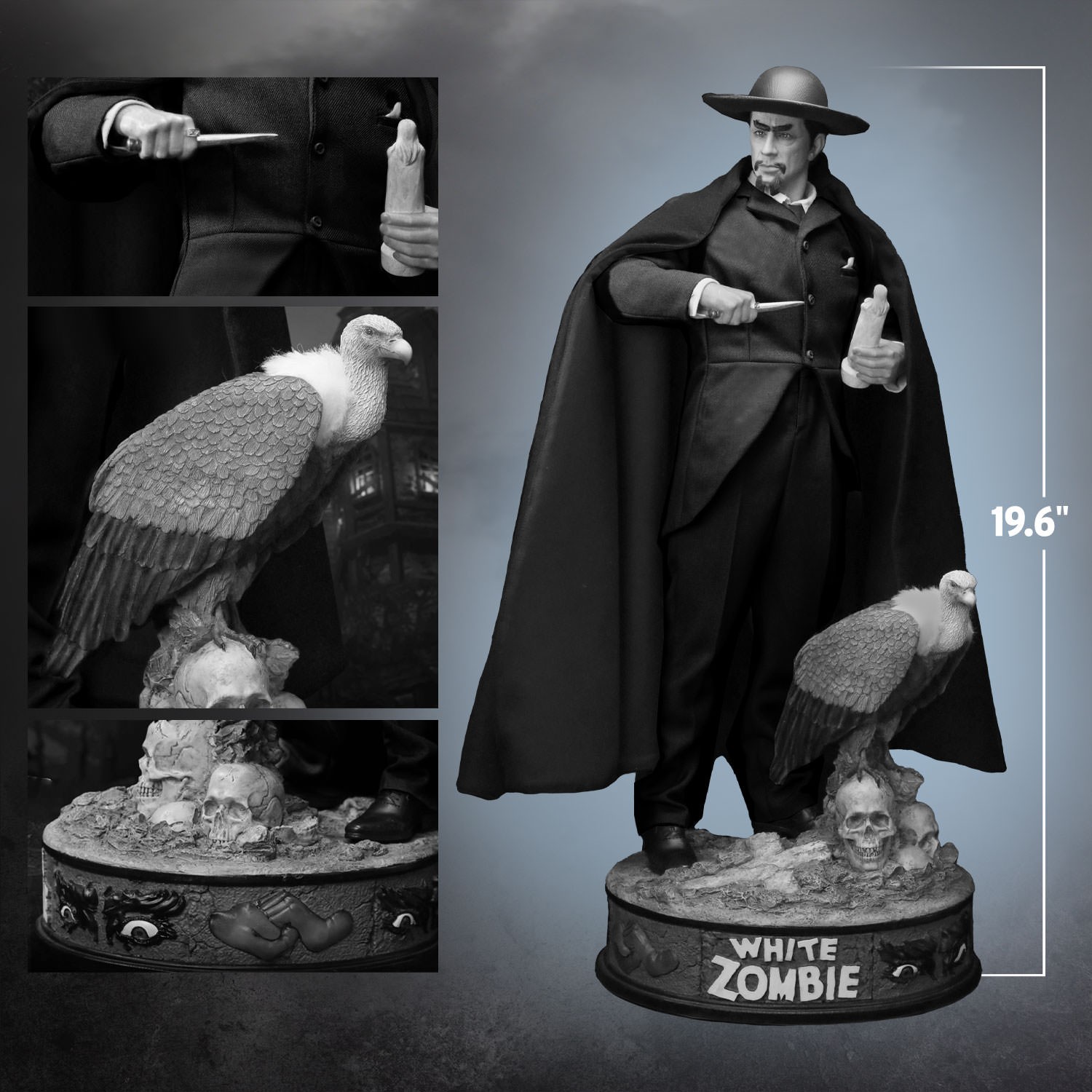 White Zombie Murder Legendre (Monotone Version) Statues  (Prototype Shown) View 2
