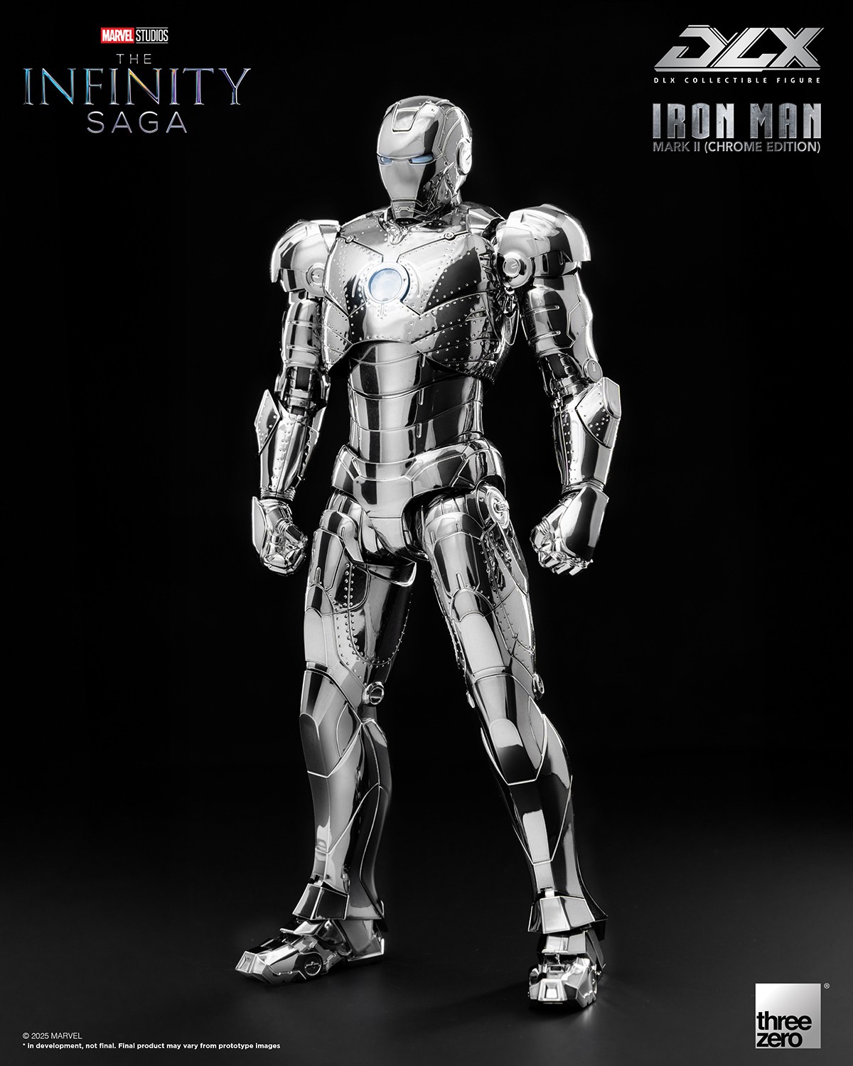 threezero DLX アイアンマン マーク2 クローム 3Z0924 DLX Iron Man Mark 2 (Chrome Edition) Action Figure by threezero