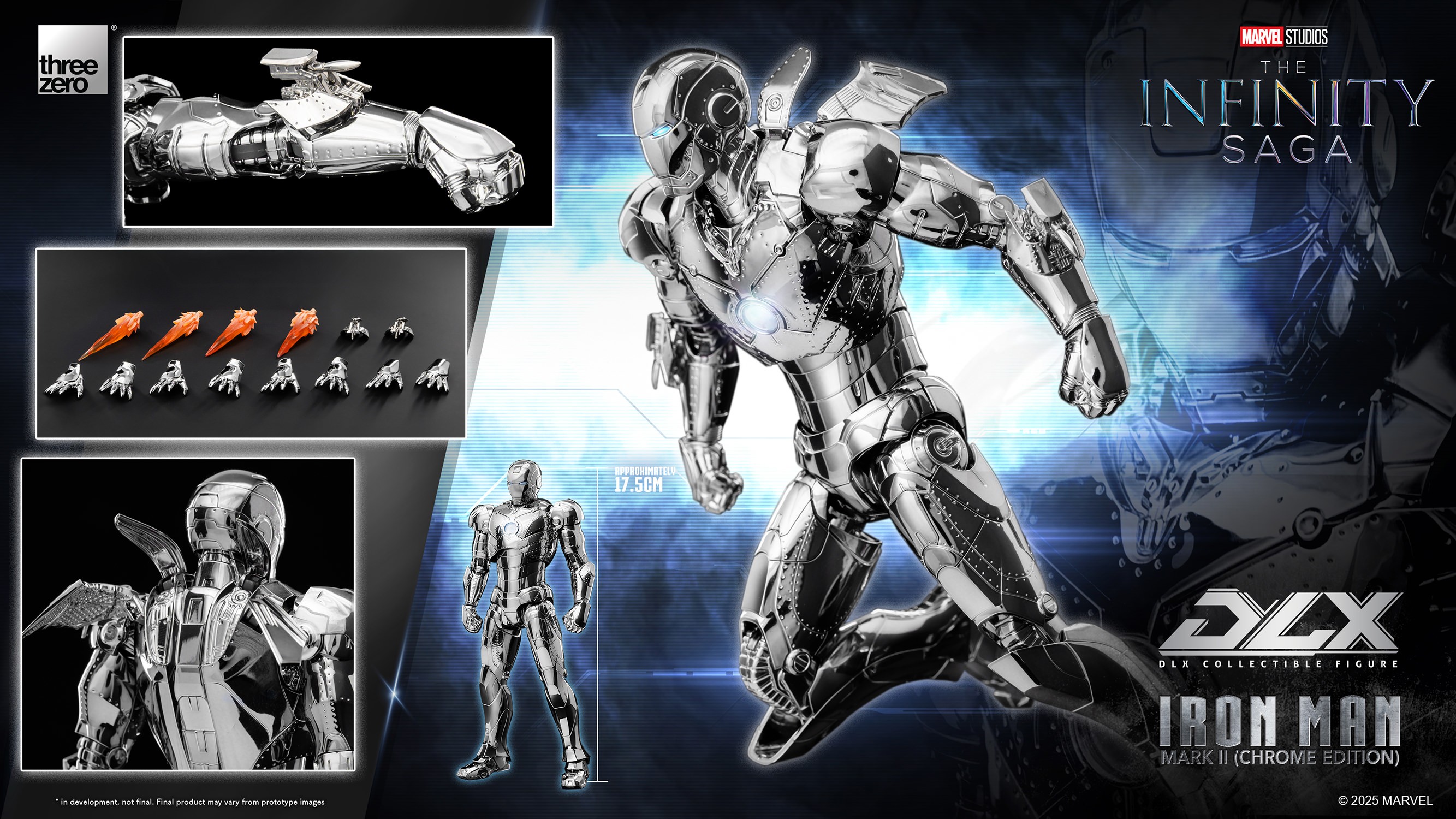 DLX Iron Man Mark 2 (Chrome Edition) Action Figure by threezero