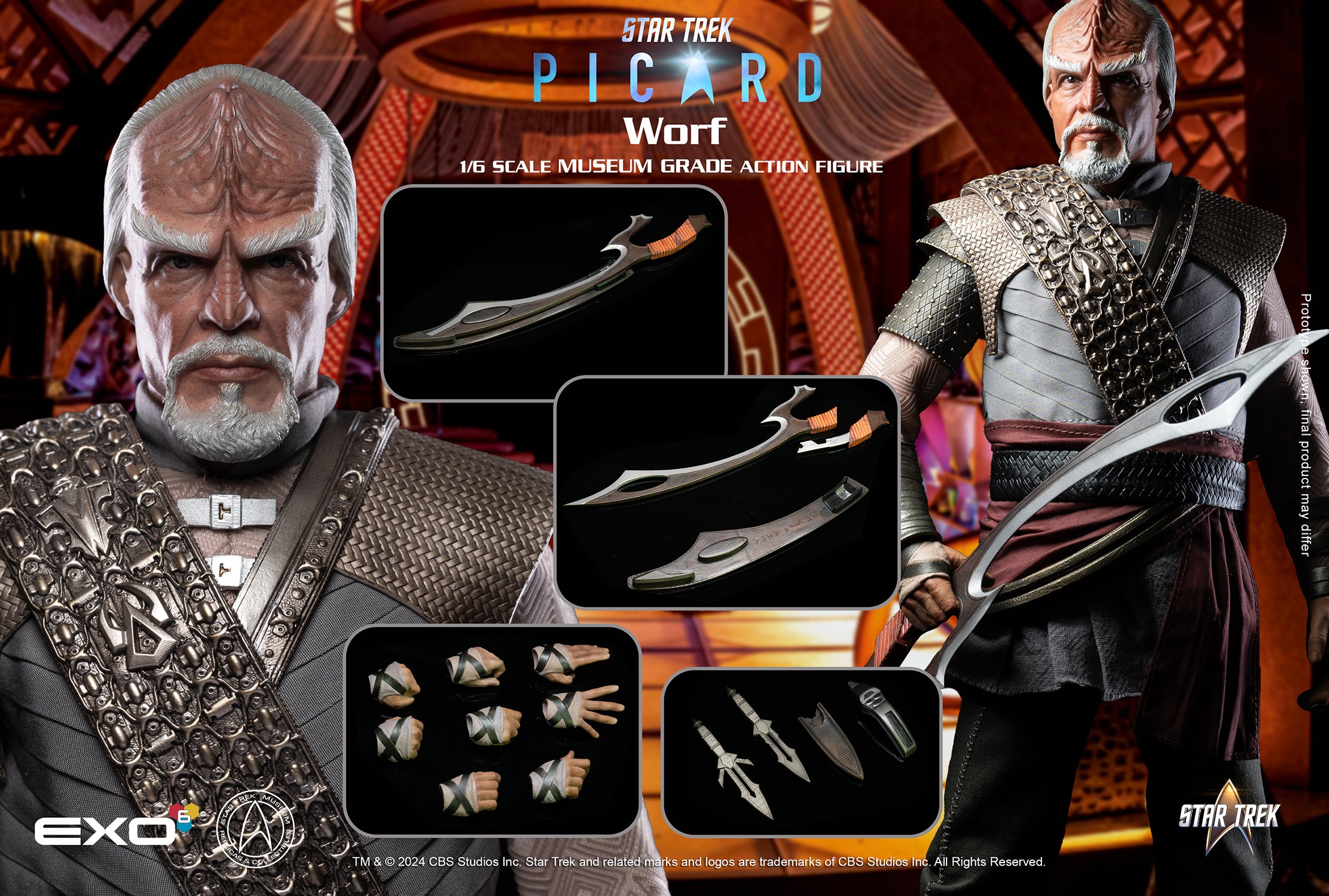 Star Trek Worf Sixth Scale Figure  (Prototype Shown) View 13