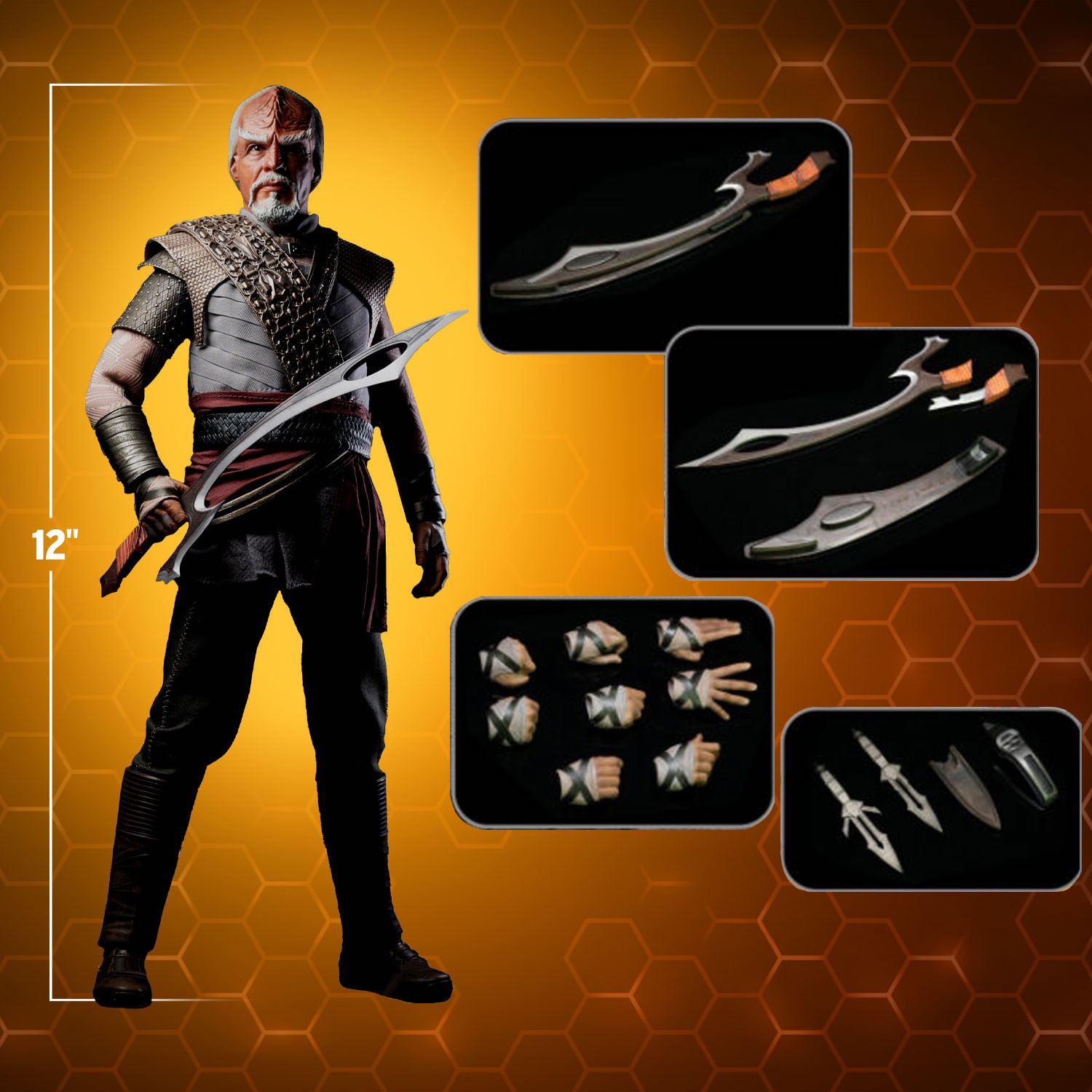 Star Trek Worf Sixth Scale Figure  (Prototype Shown) View 2