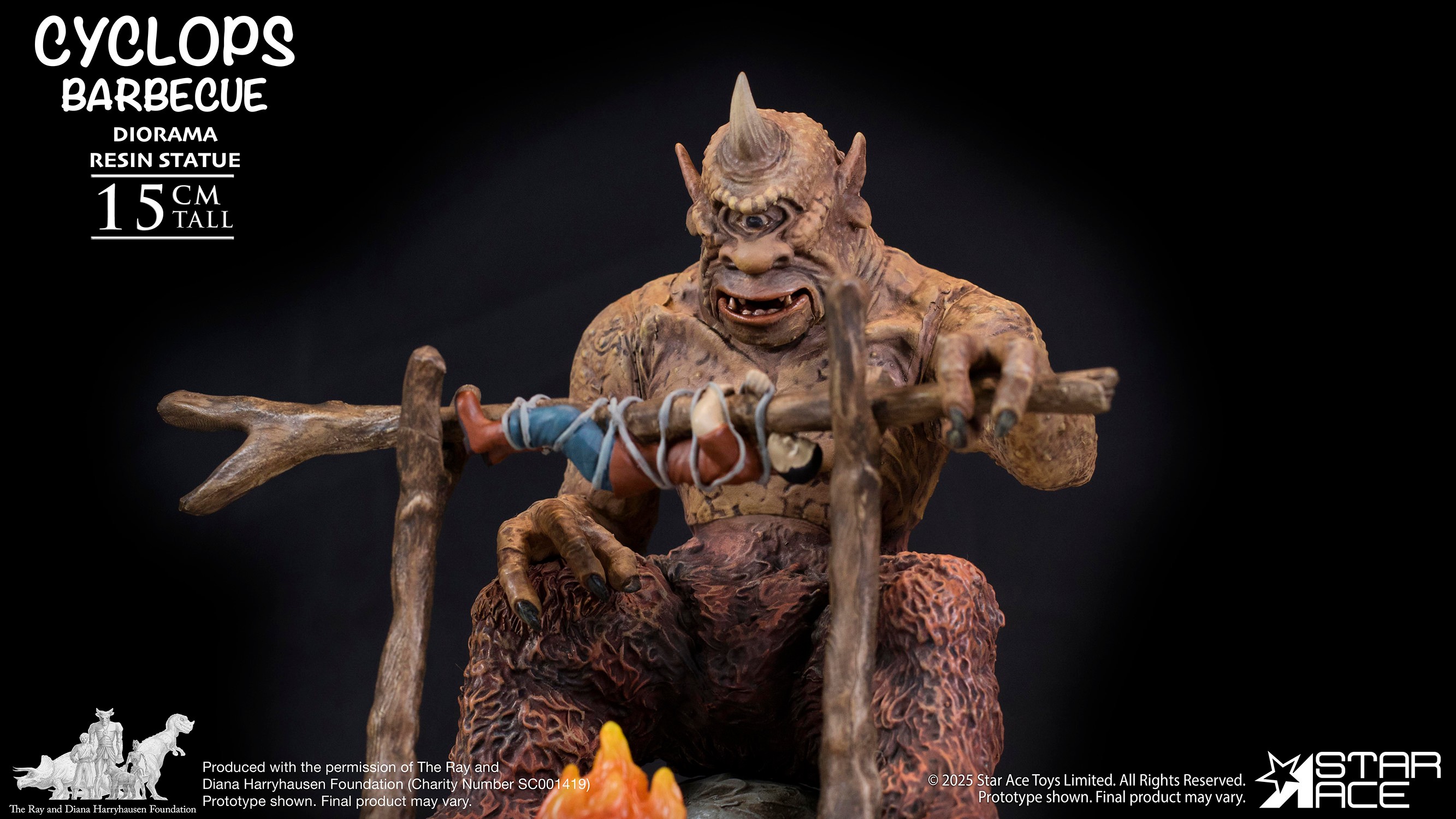 Ray Harryhausen Cyclops Barbecue Diorama Scene Statues  (Prototype Shown) View 6
