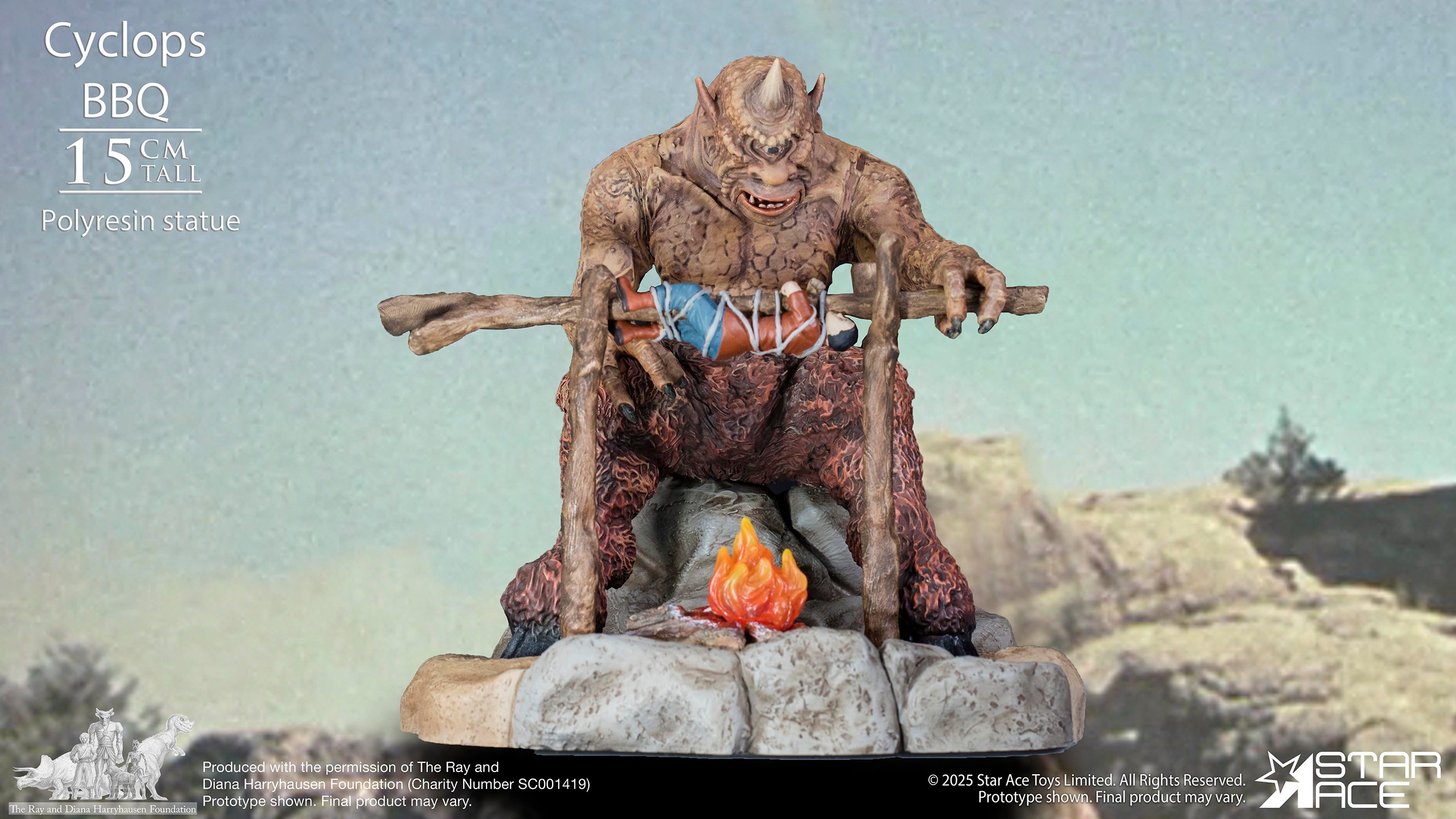 Ray Harryhausen Cyclops Barbecue Diorama Scene Statues  (Prototype Shown) View 11