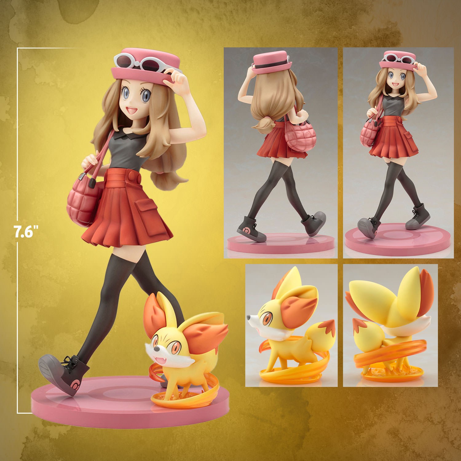 Pokémon Serena with Fennekin Statues  (Prototype Shown) View 2