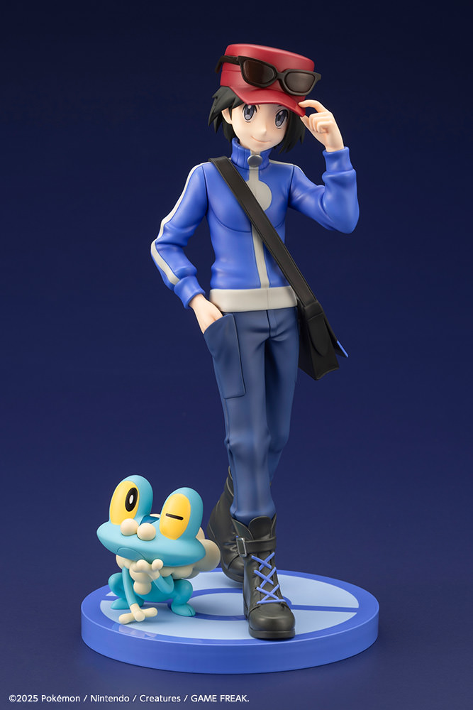 Pokémon Calem with Froakie Statues  (Prototype Shown) View 6