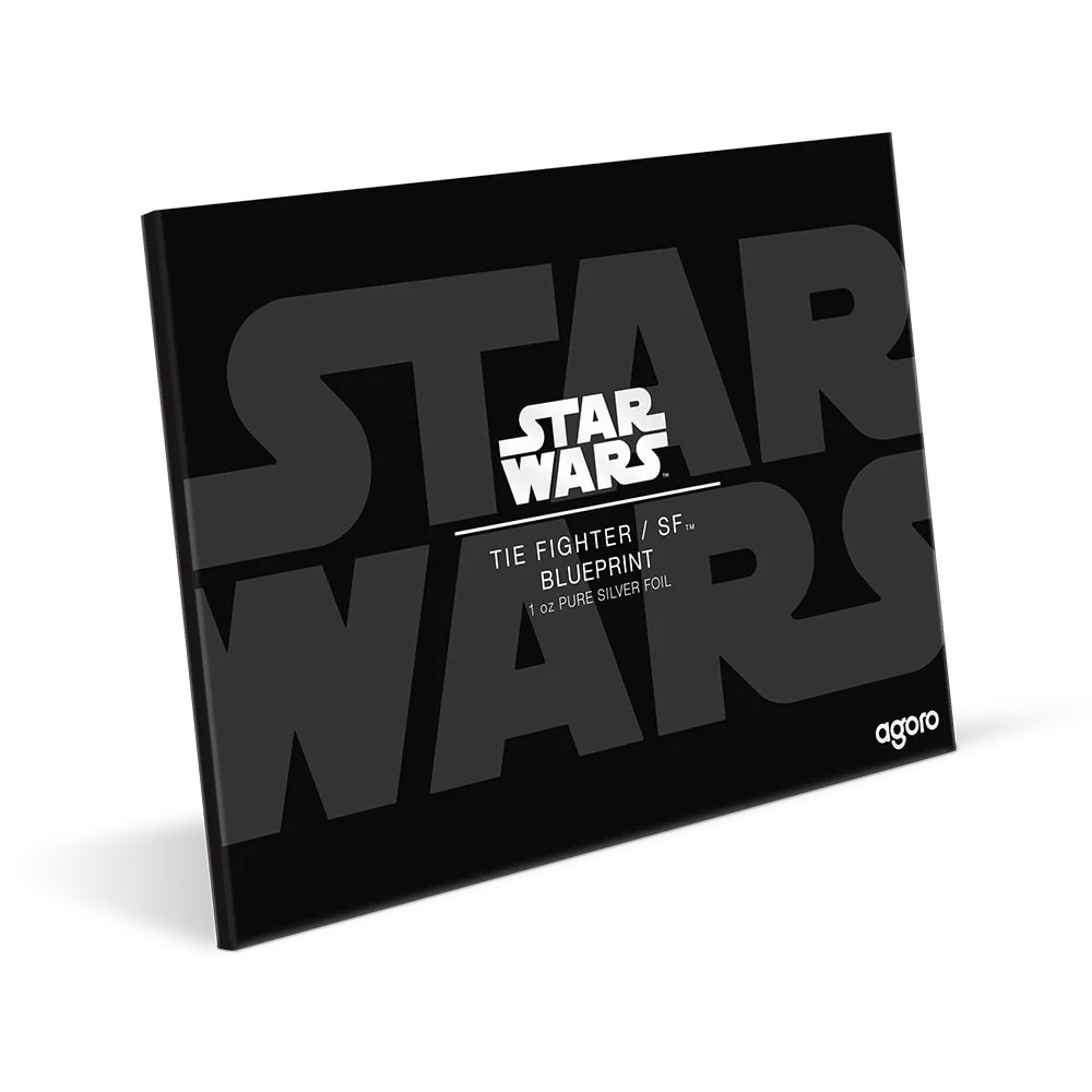 Star Wars TIE Fighter / SF™ Blueprint Silver Collectible  (Prototype Shown) View 5