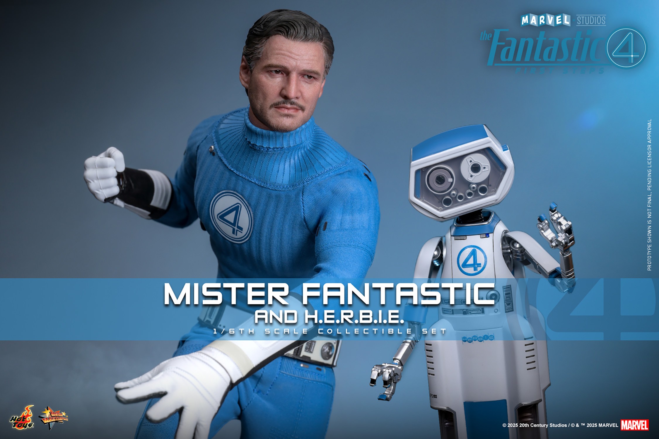 Marvel Mister Fantastic and H.E.R.B.I.E. Sixth Scale Figure Set  (Prototype Shown) View 1