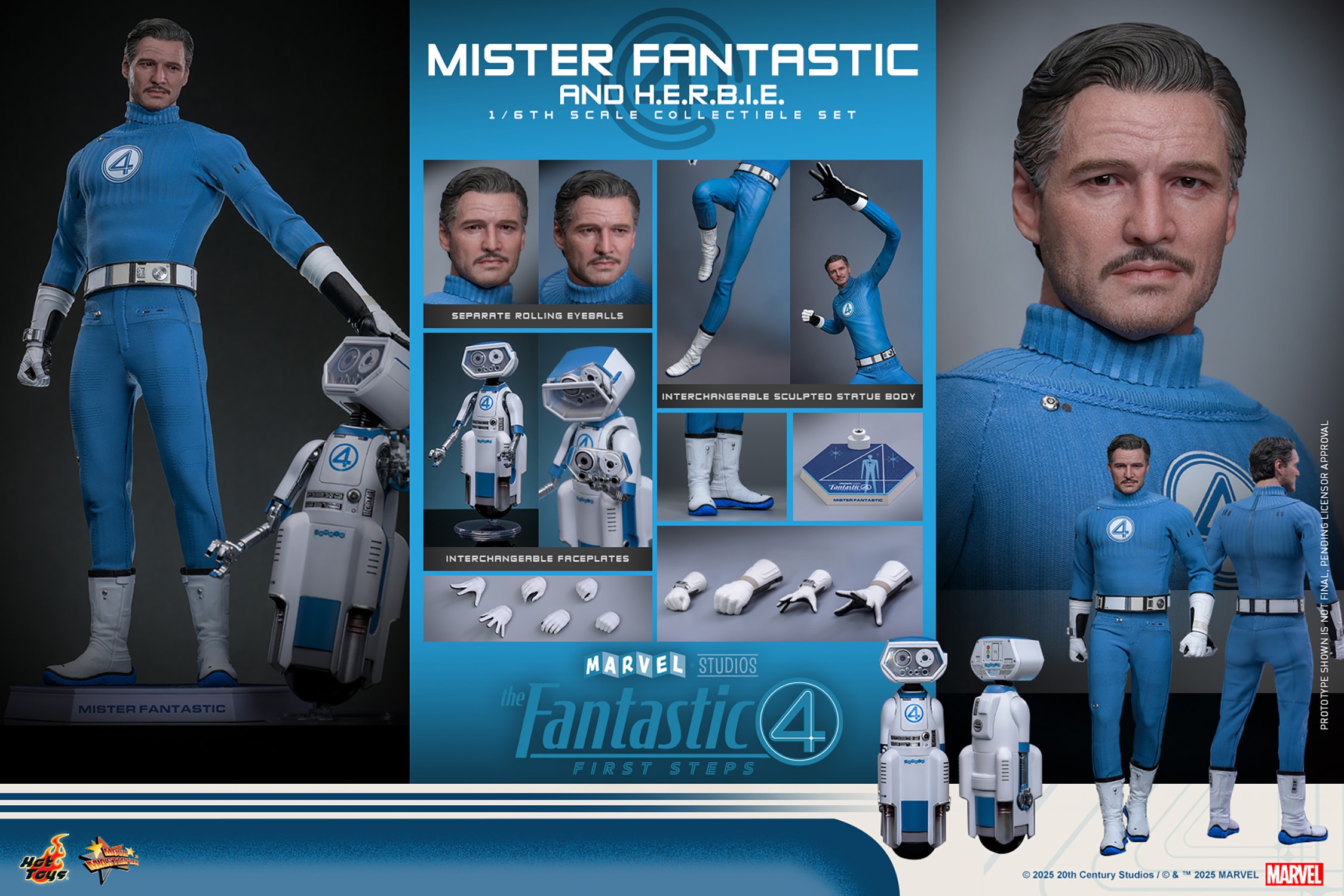Marvel Mister Fantastic and H.E.R.B.I.E. Sixth Scale Figure Set  (Prototype Shown) View 13