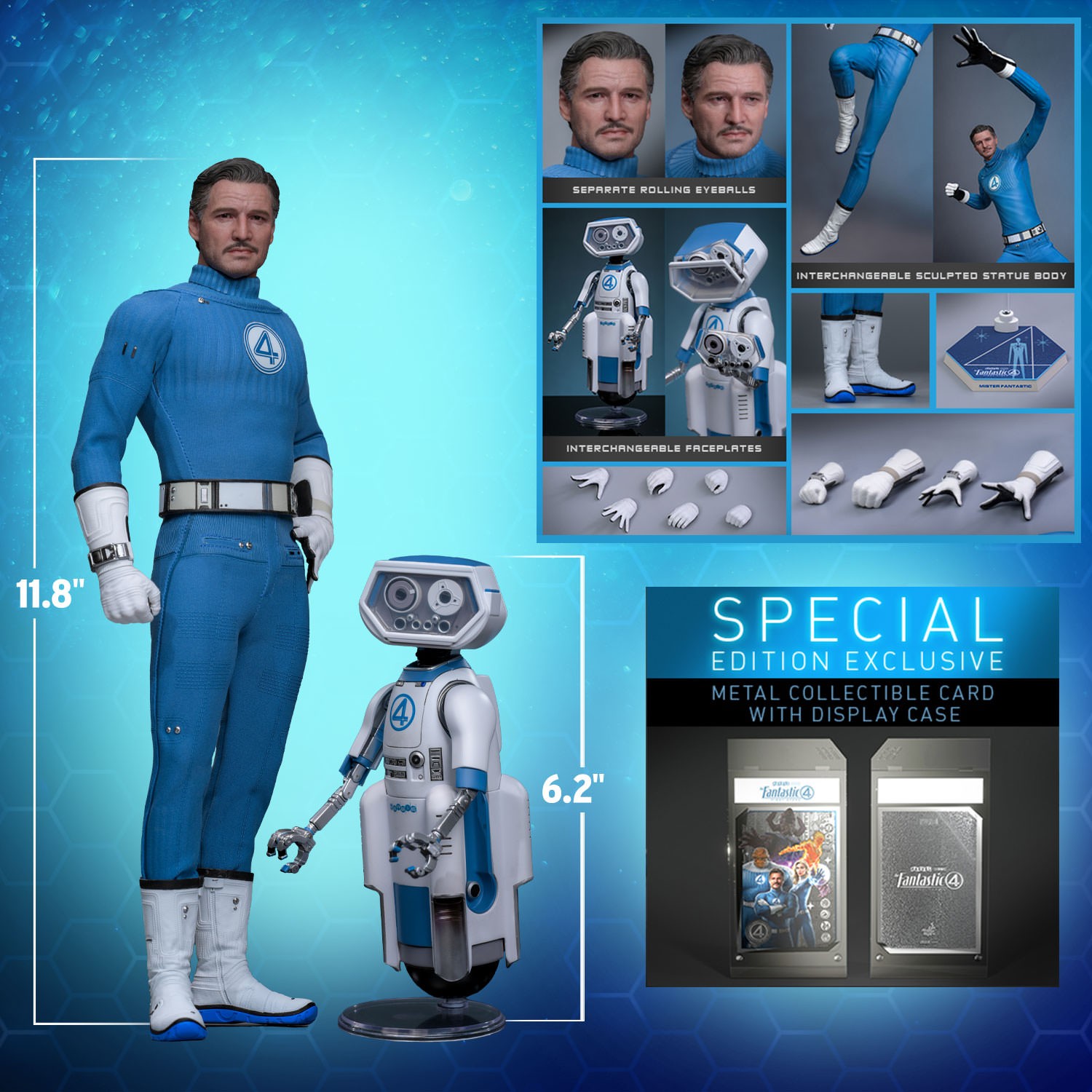 Marvel Mister Fantastic and H.E.R.B.I.E. (Special Edition) Sixth Scale Figure Set  Exclusive Edition (Prototype Shown) View 2