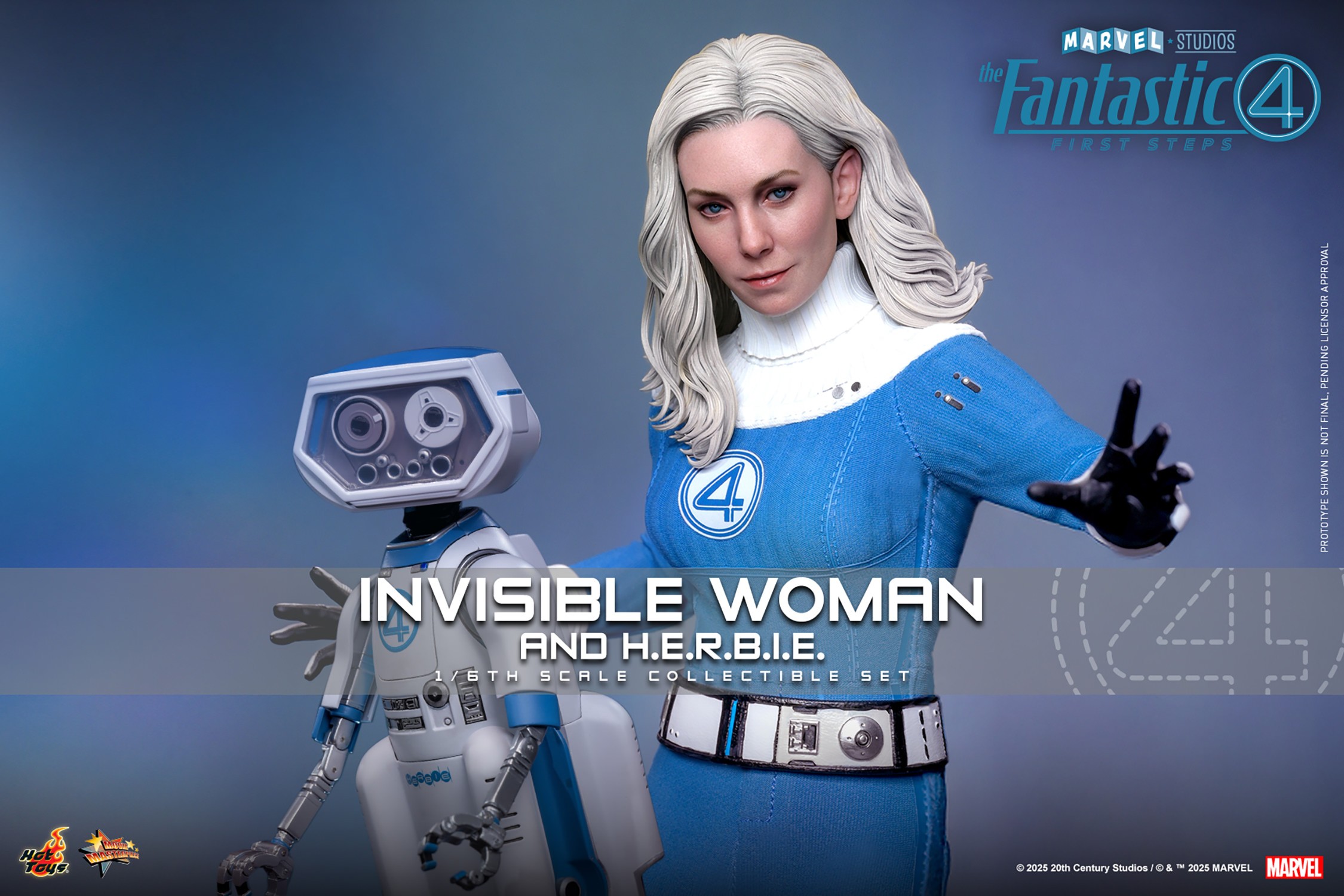 Marvel Invisible Woman and H.E.R.B.I.E. Sixth Scale Figure  (Prototype Shown) View 1