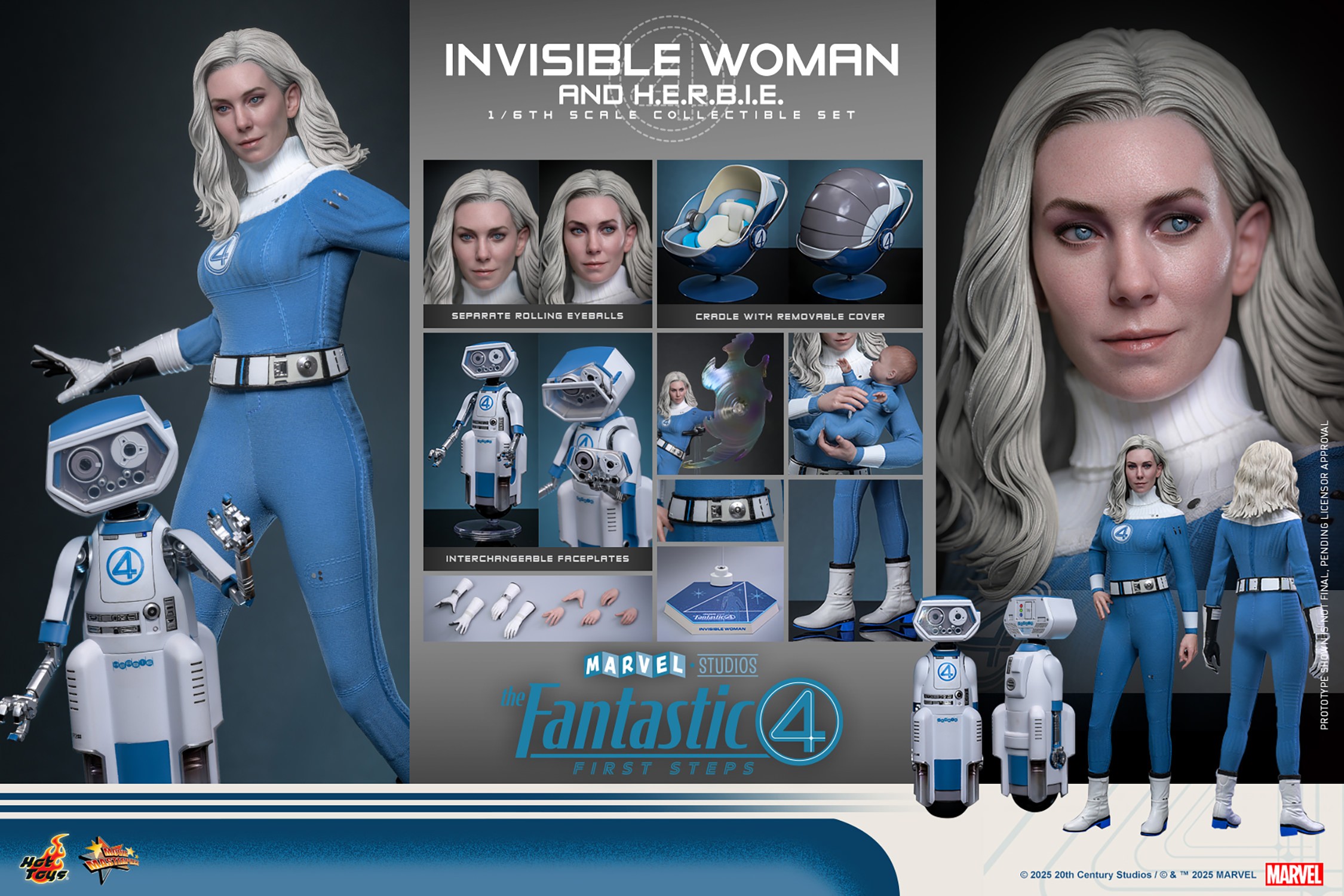 Marvel Invisible Woman and H.E.R.B.I.E. Sixth Scale Figure  (Prototype Shown) View 18
