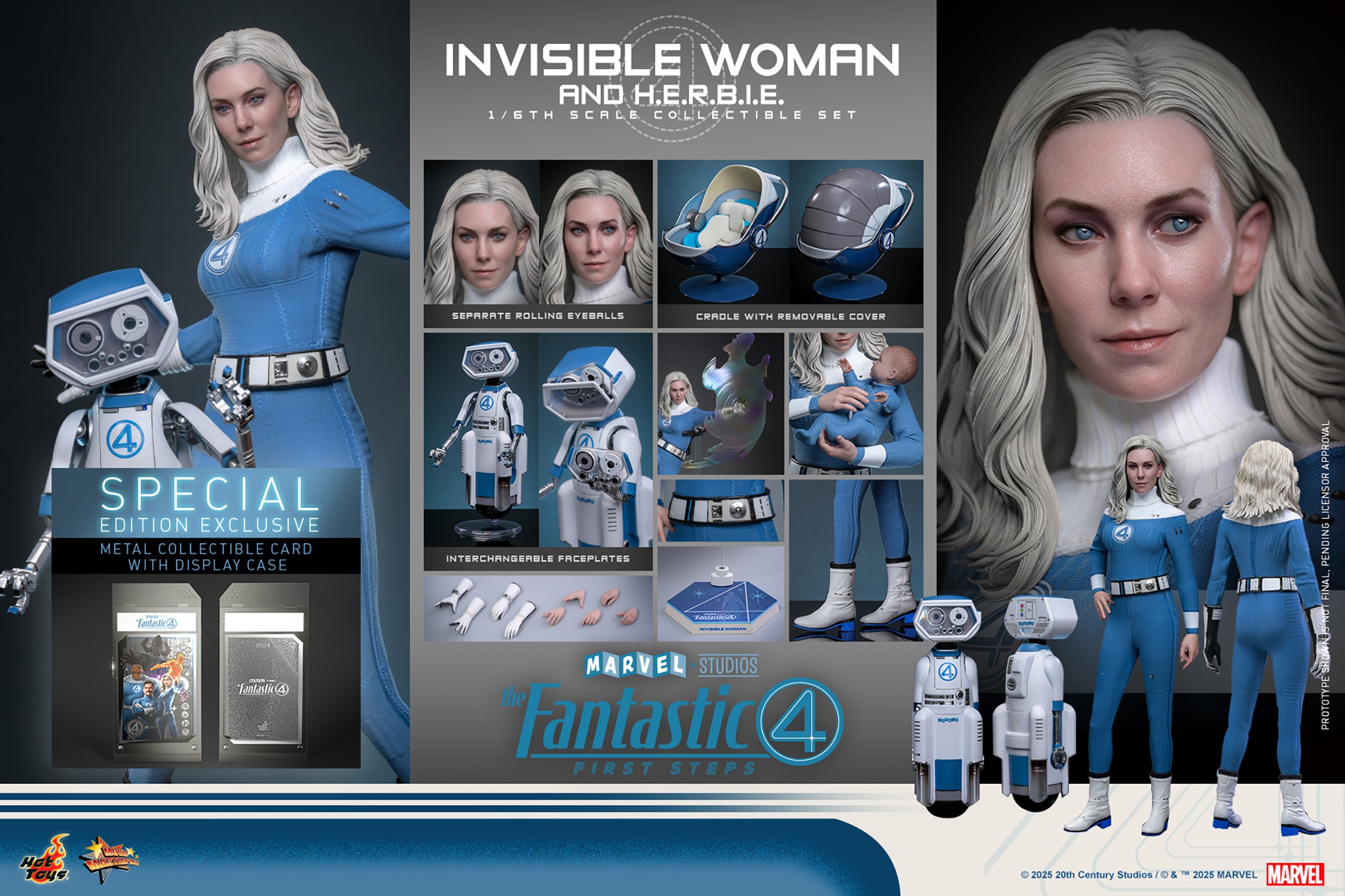 Marvel Invisible Woman and H.E.R.B.I.E. (Special Edition) Sixth Scale Figure  Exclusive Edition (Prototype Shown) View 16