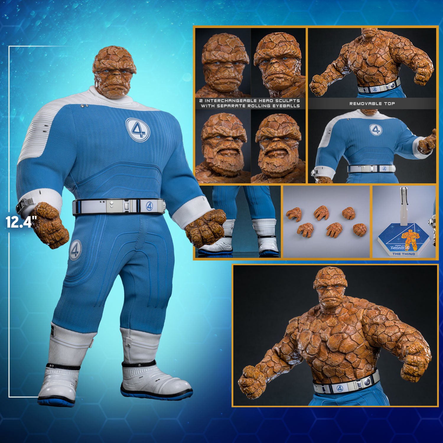 Marvel The Thing Sixth Scale Figure  Collector Edition (Prototype Shown) View 2