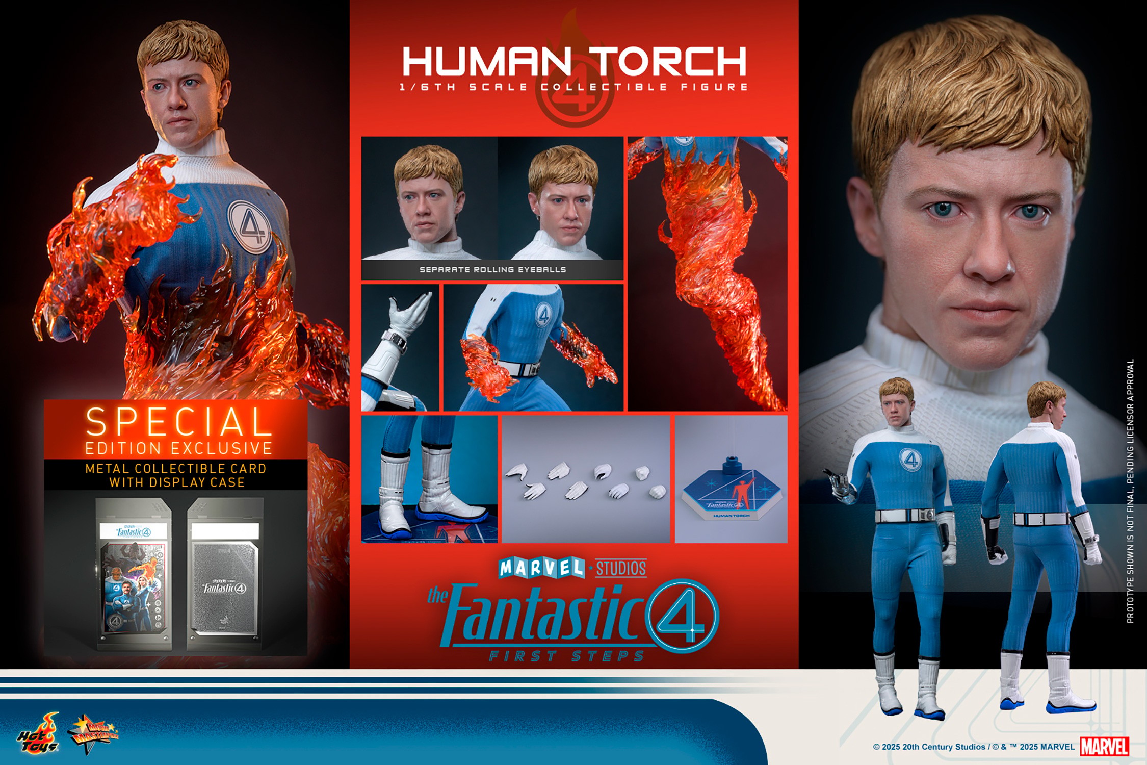 Marvel Human Torch (Special Edition) Sixth Scale Figure  (Prototype Shown) View 1