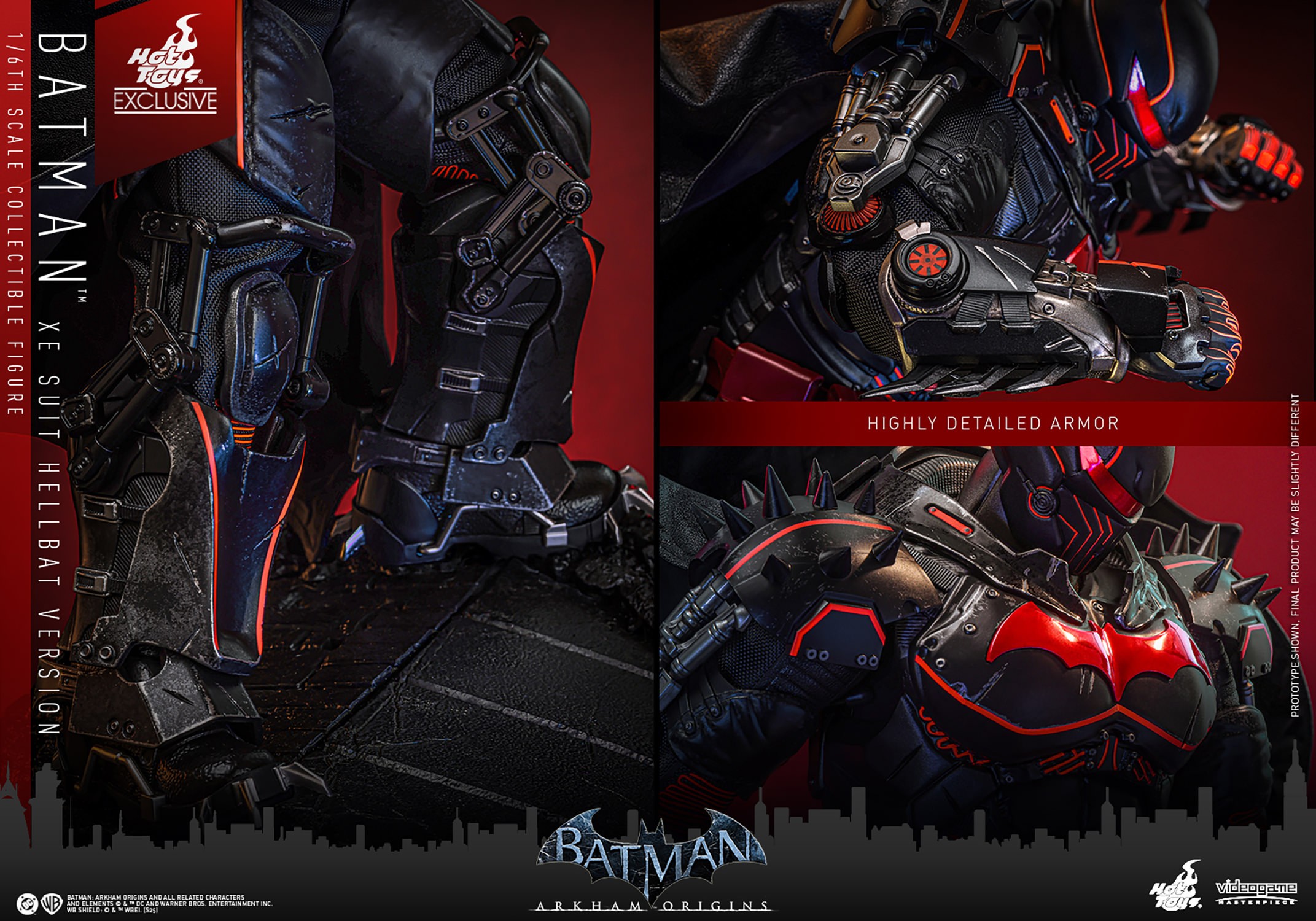 DC Comics Batman (XE Suit Hellbat Version) Sixth Scale Figure  (Prototype Shown) View 18