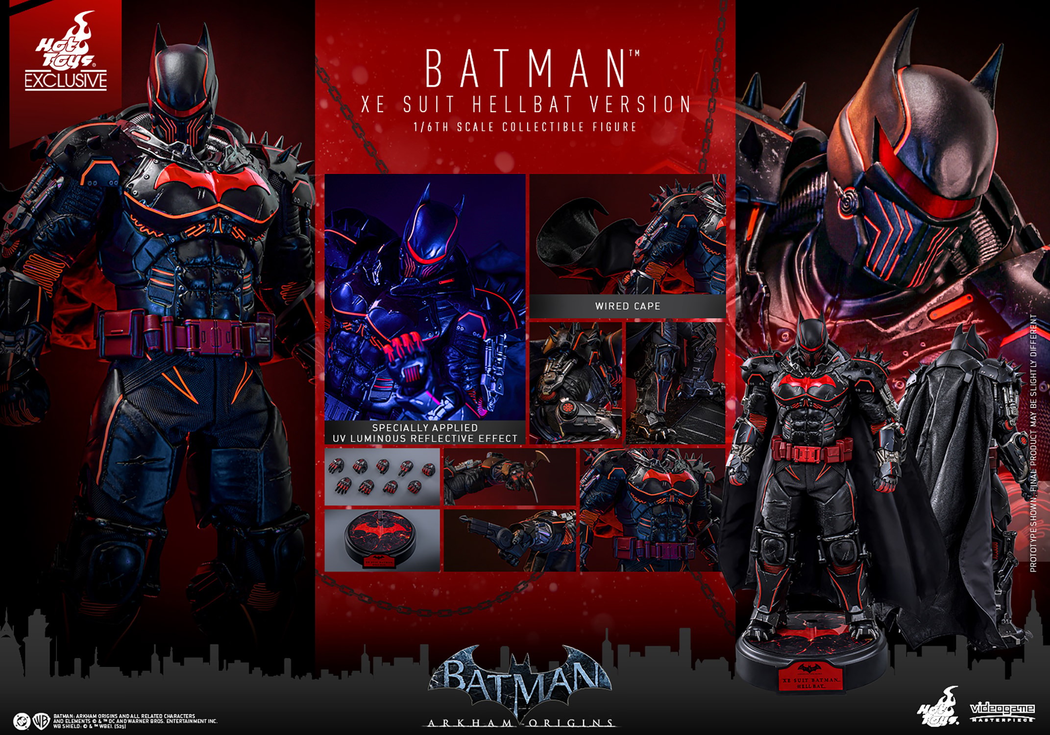 DC Comics Batman (XE Suit Hellbat Version) Sixth Scale Figure  (Prototype Shown) View 21