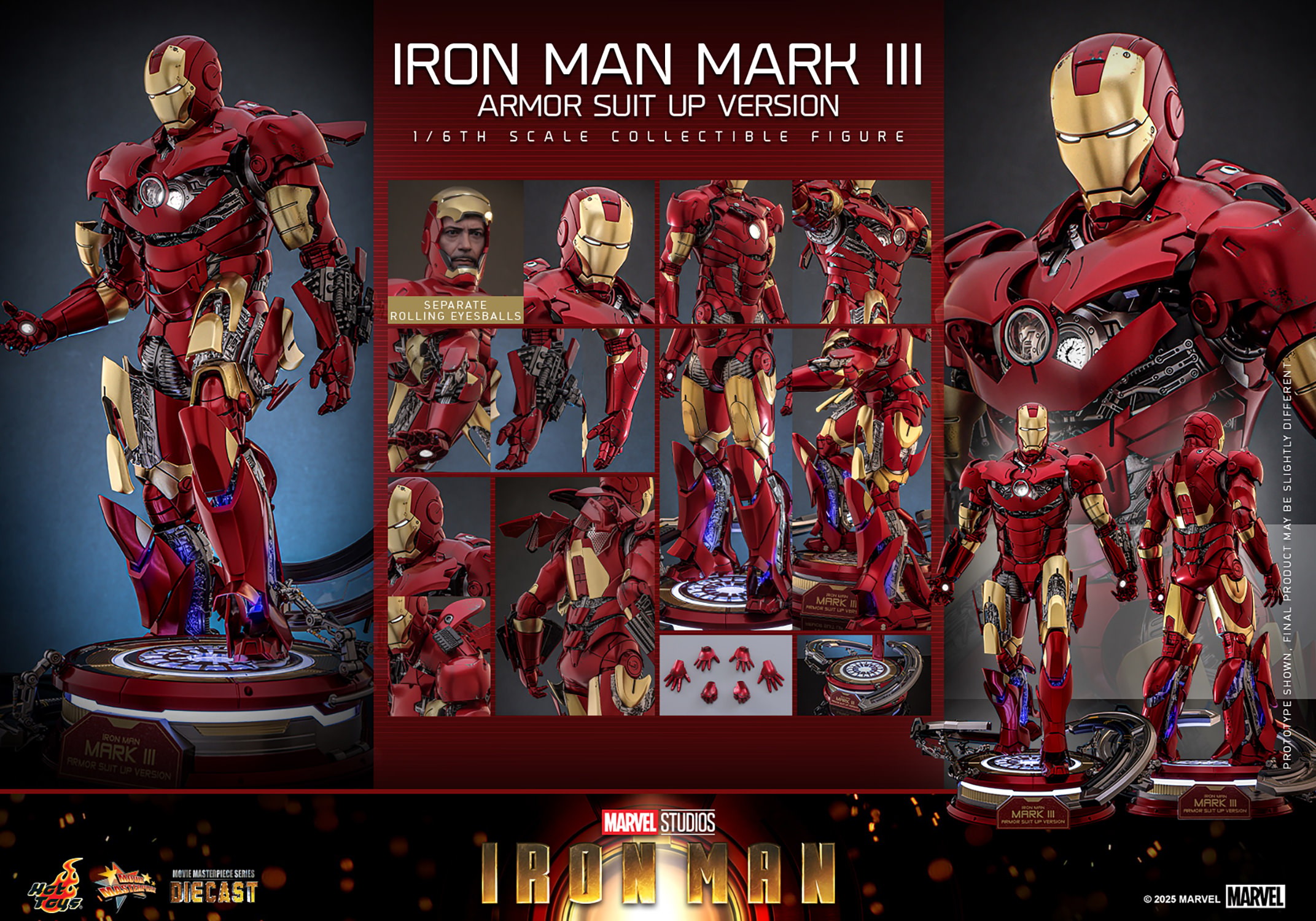 Marvel Iron Man Mark III (Armor Suit Up Version) Sixth Scale Figure  Collector Edition (Prototype Shown) View 19