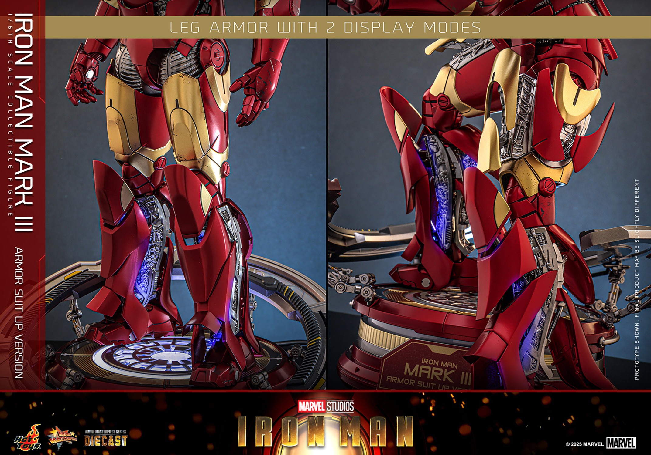 Marvel Iron Man Mark III (Armor Suit Up Version) (Special Edition) Sixth Scale Figure  Exclusive Edition (Prototype Shown) View 7