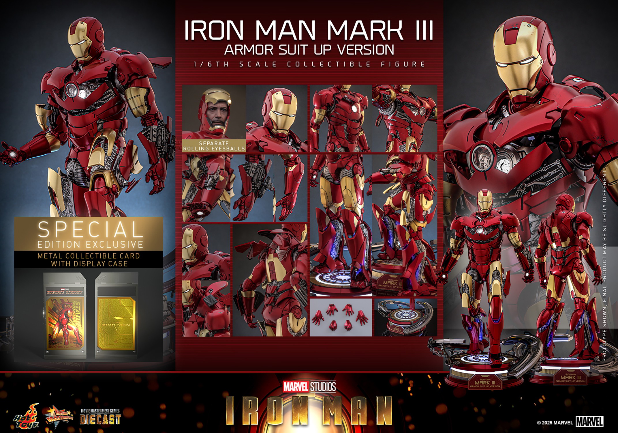 Marvel Iron Man Mark III (Armor Suit Up Version) (Special Edition) Sixth Scale Figure  Exclusive Edition (Prototype Shown) View 18