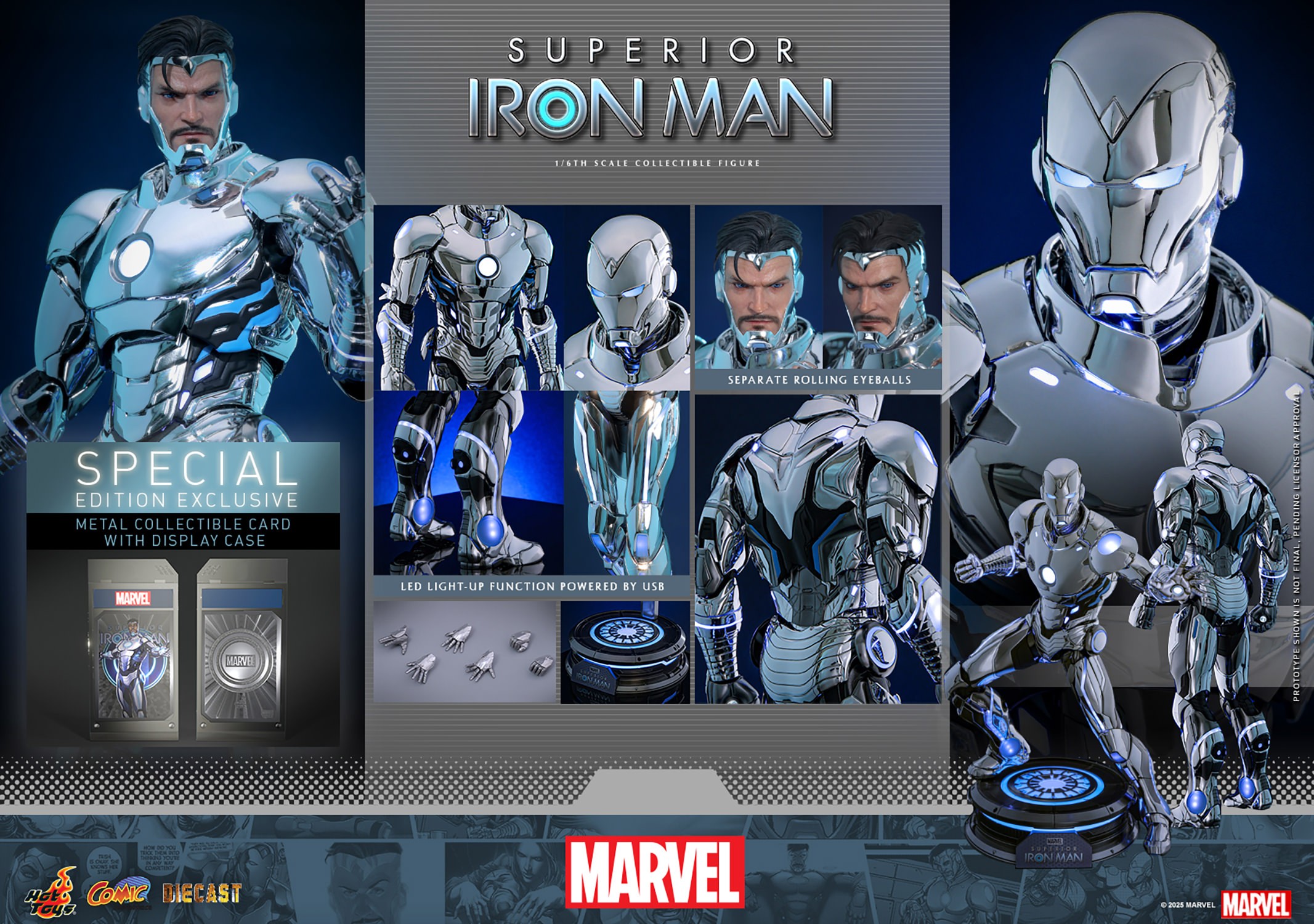 Marvel Superior Iron Man (Special Edition) Sixth Scale Figure  Exclusive Edition (Prototype Shown) View 19