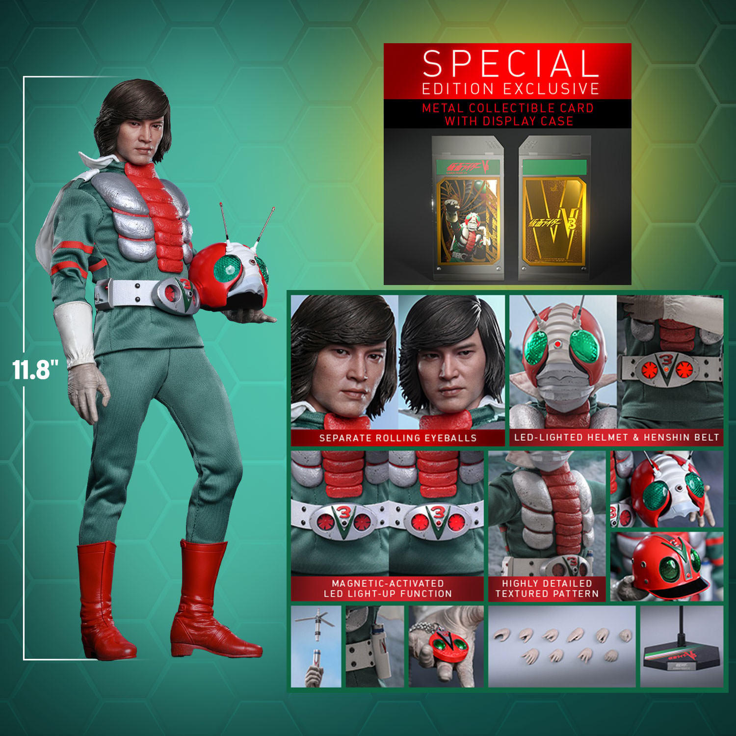 Kamen Rider Kamen Rider V3 (Special Edition) Sixth Scale Figure  Exclusive Edition (Prototype Shown) View 2