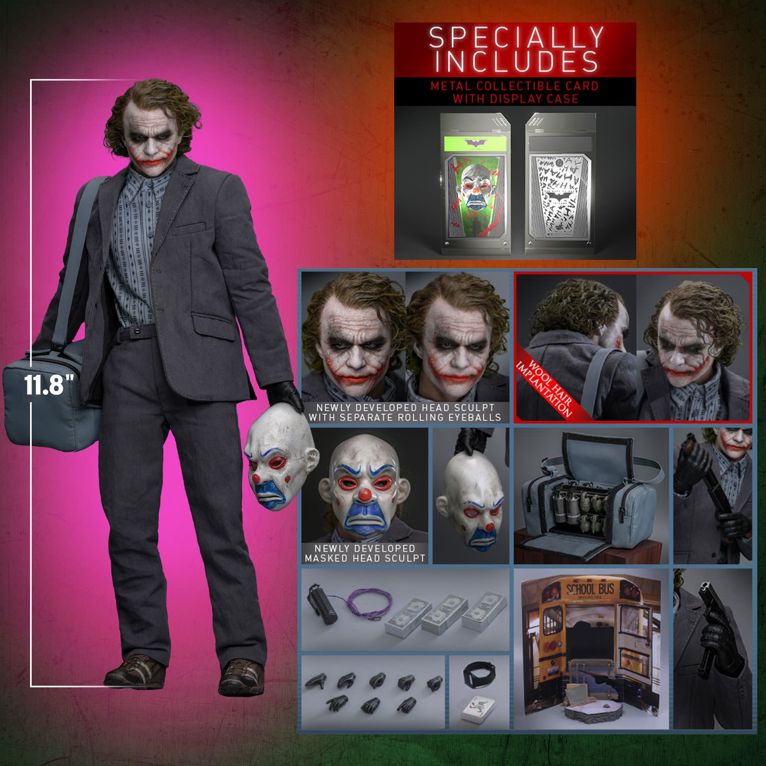 DC Comics The Joker (Bank Robber Version) (Artisan Edition) Sixth Scale Figure  Exclusive Edition (Prototype Shown) View 2