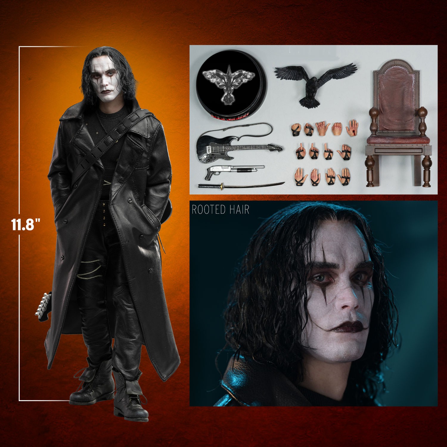 The Crow The Crow – Eric Draven (Deluxe Edition) Sixth Scale Figure  (Prototype Shown) View 2