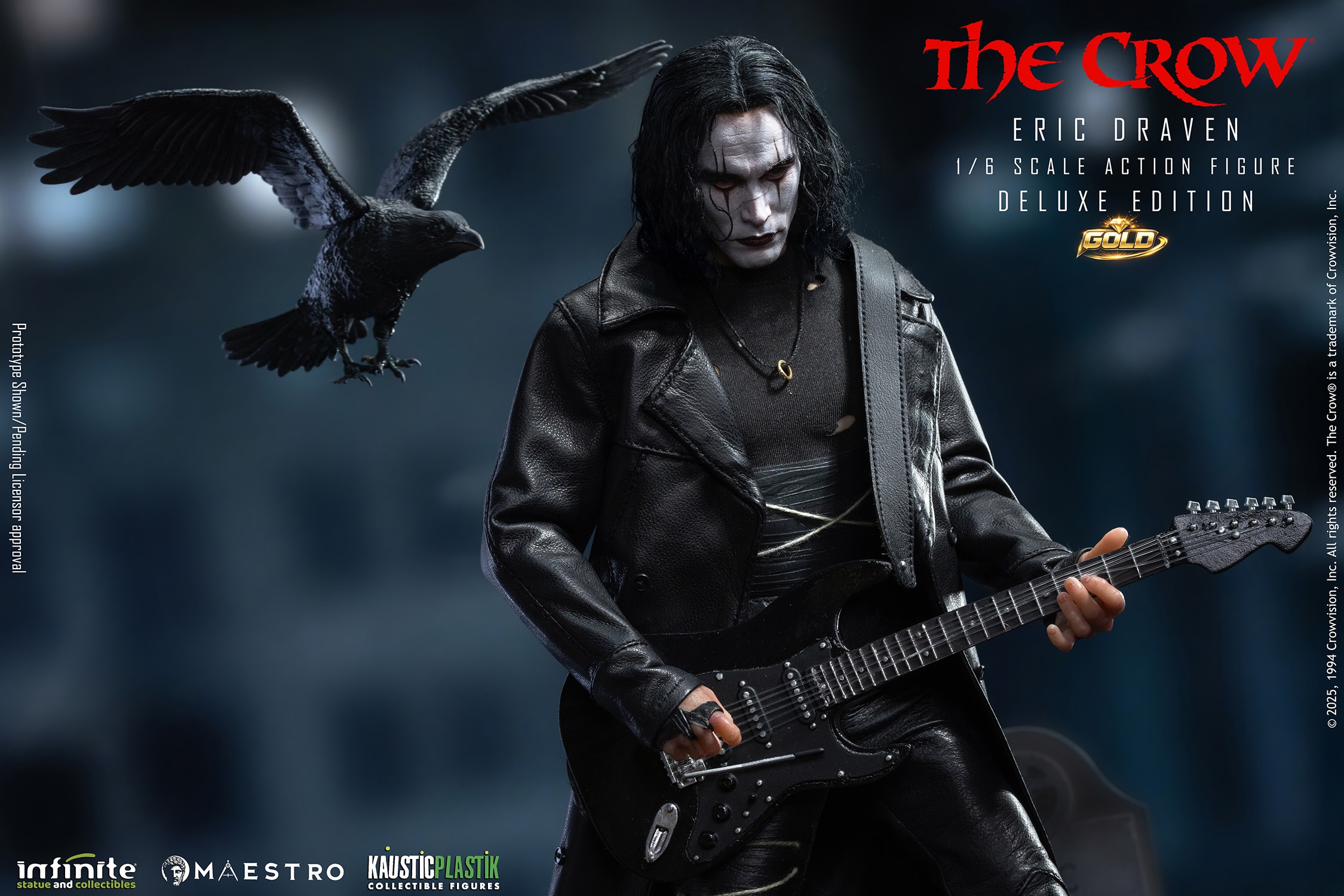 The Crow The Crow – Eric Draven (Deluxe Gold Edition) Sixth Scale Figure  (Prototype Shown) View 7