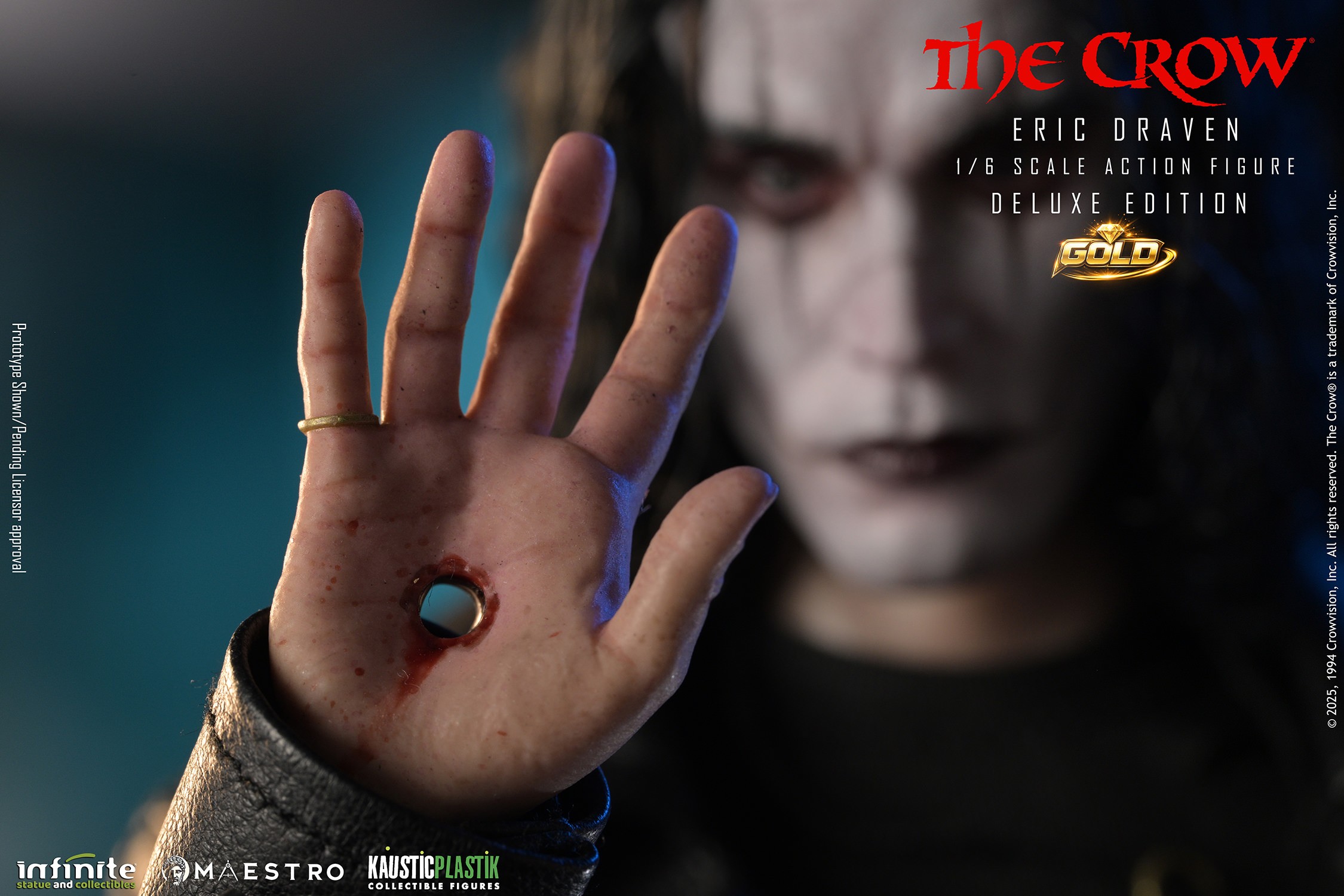 The Crow The Crow – Eric Draven (Deluxe Gold Edition) Sixth Scale Figure  (Prototype Shown) View 9