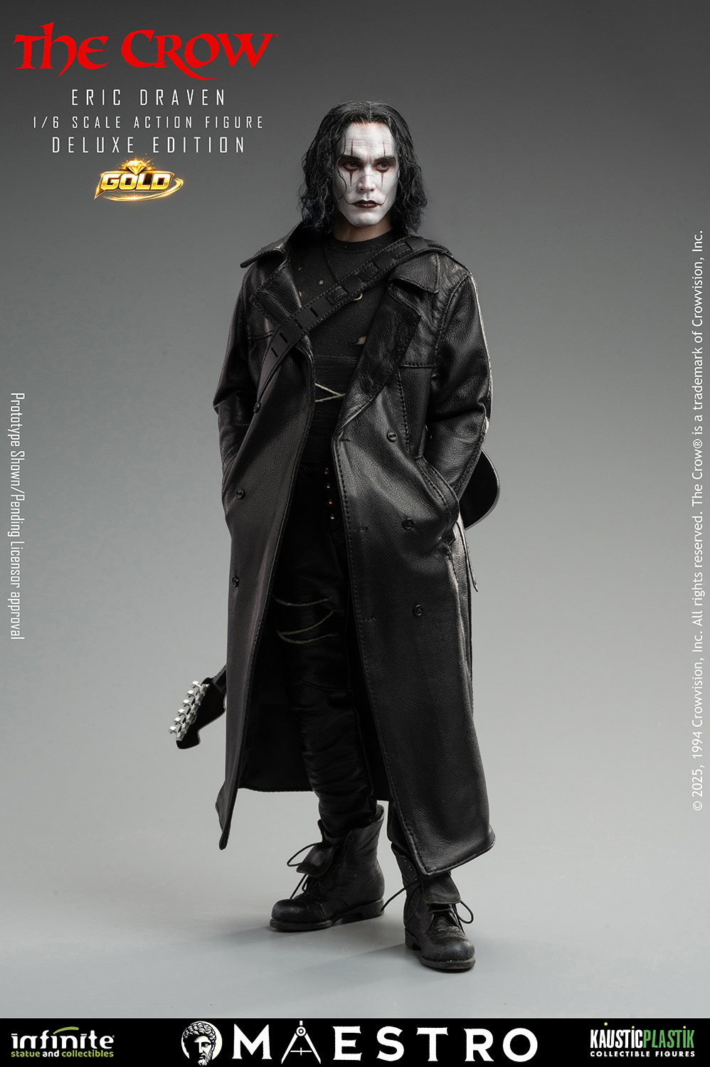 The Crow The Crow – Eric Draven (Deluxe Gold Edition) Sixth Scale Figure  (Prototype Shown) View 11