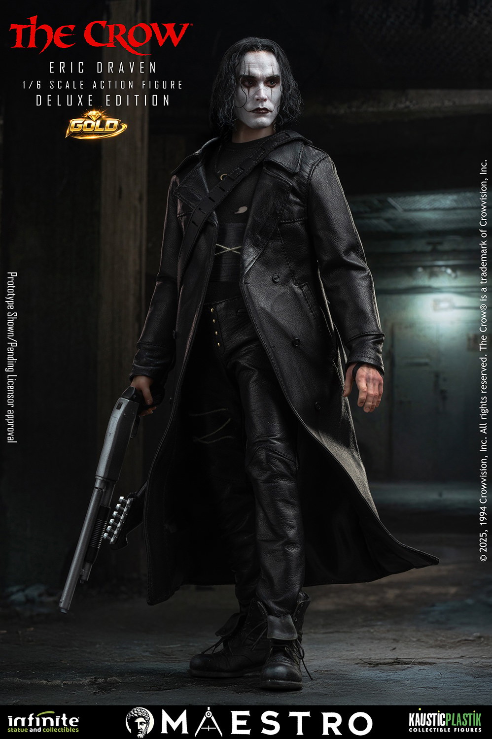 The Crow The Crow – Eric Draven (Deluxe Gold Edition) Sixth Scale Figure  (Prototype Shown) View 12
