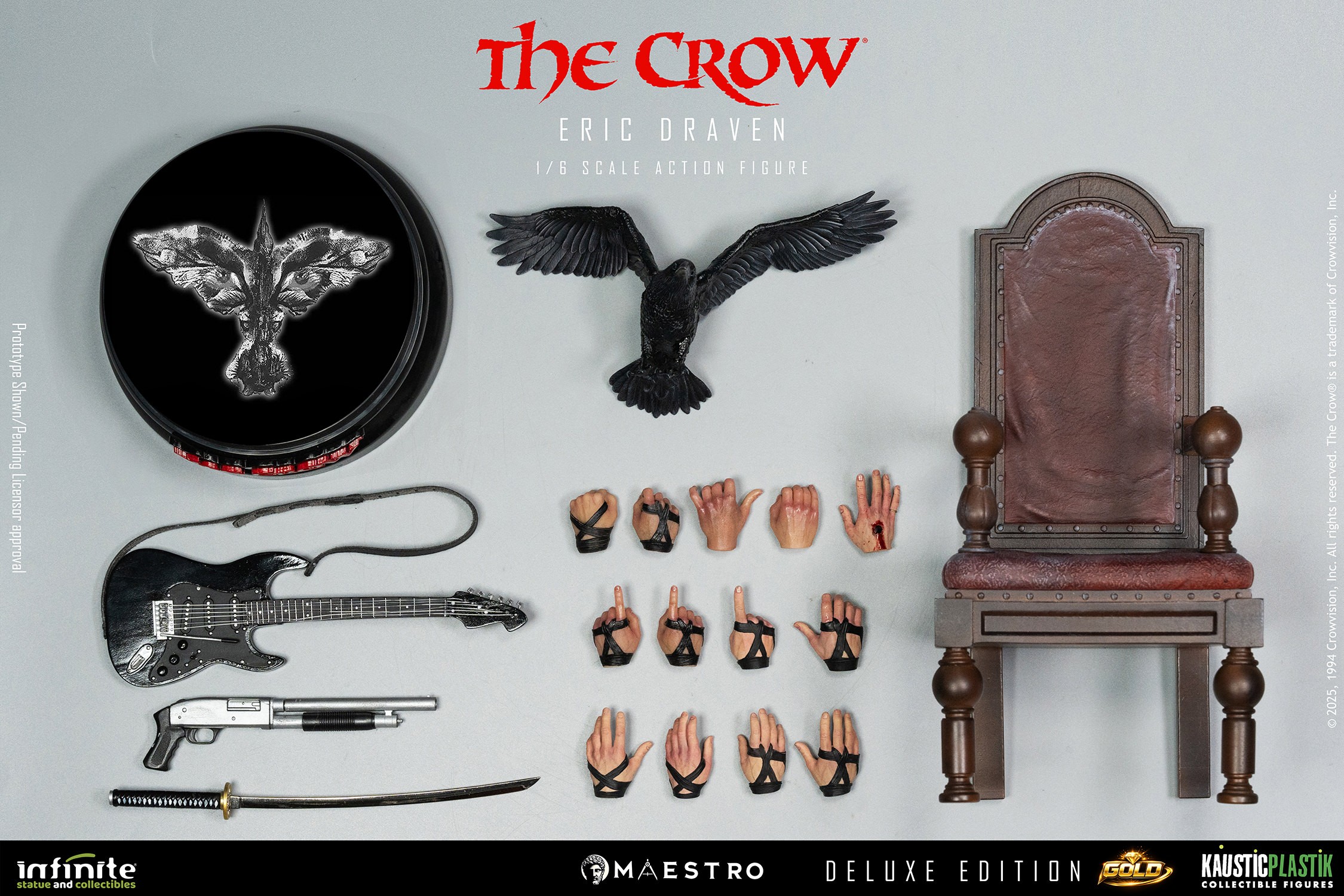 The Crow The Crow – Eric Draven (Deluxe Gold Edition) Sixth Scale Figure  (Prototype Shown) View 15
