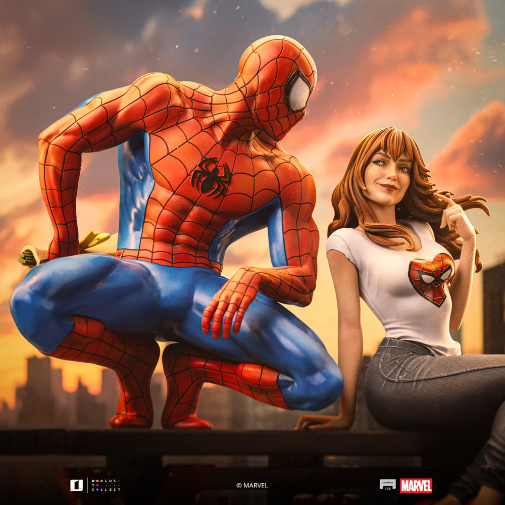 Marvel Spider-Man and MJ Statues  (Prototype Shown) View 3