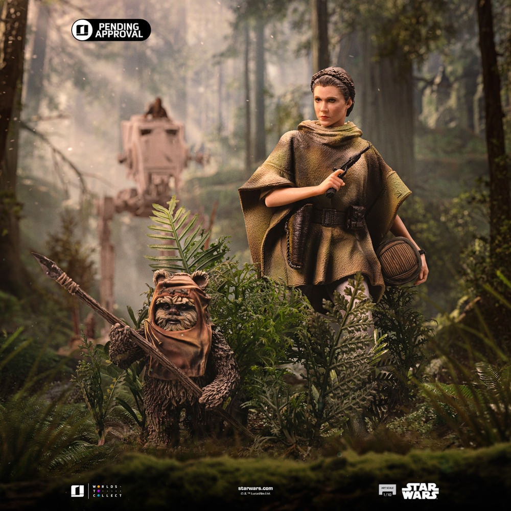 Star Wars Leia and Wicket 1:10 Scale Statue  (Prototype Shown) View 1