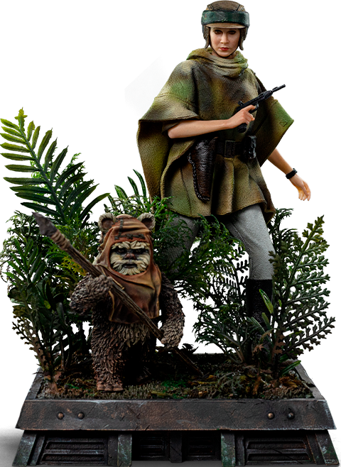 Leia and Wicket 1:10 Scale Statue by Iron Studios | Sideshow