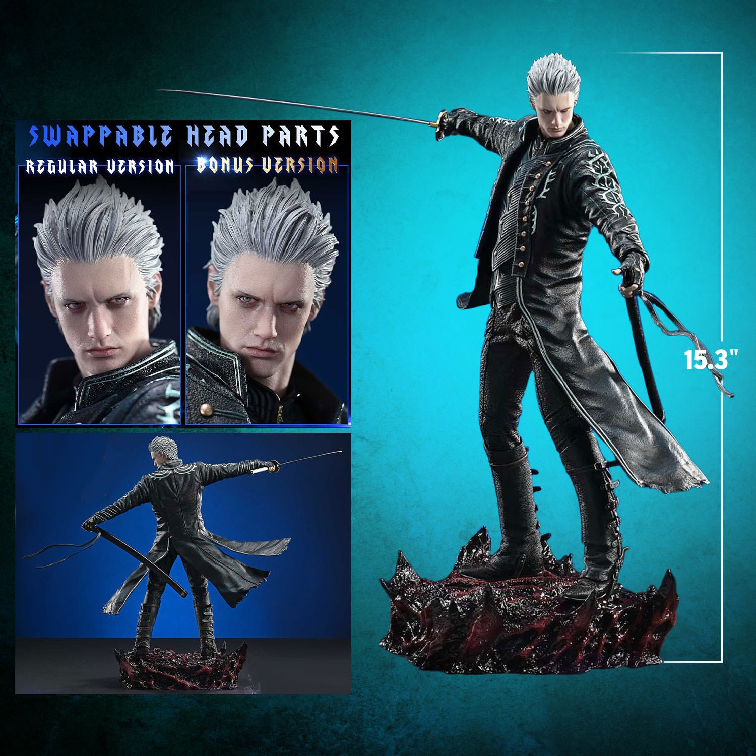 Devil May Cry Vergil (Bonus Version) Statues  (Prototype Shown) View 2