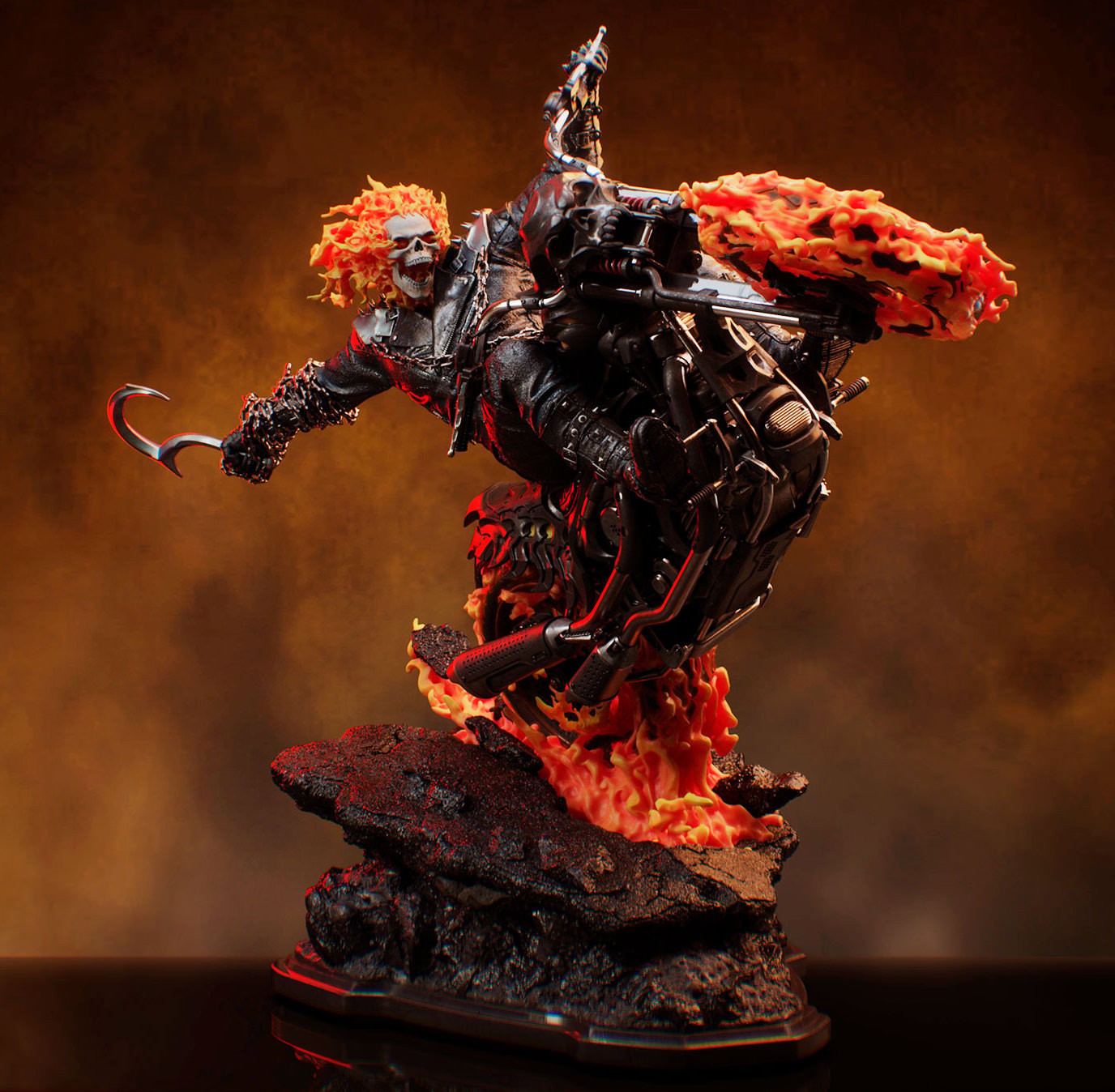 Marvel Ghost Rider (Variant Edition) 1:3 Scale Statue  (Prototype Shown) View 1