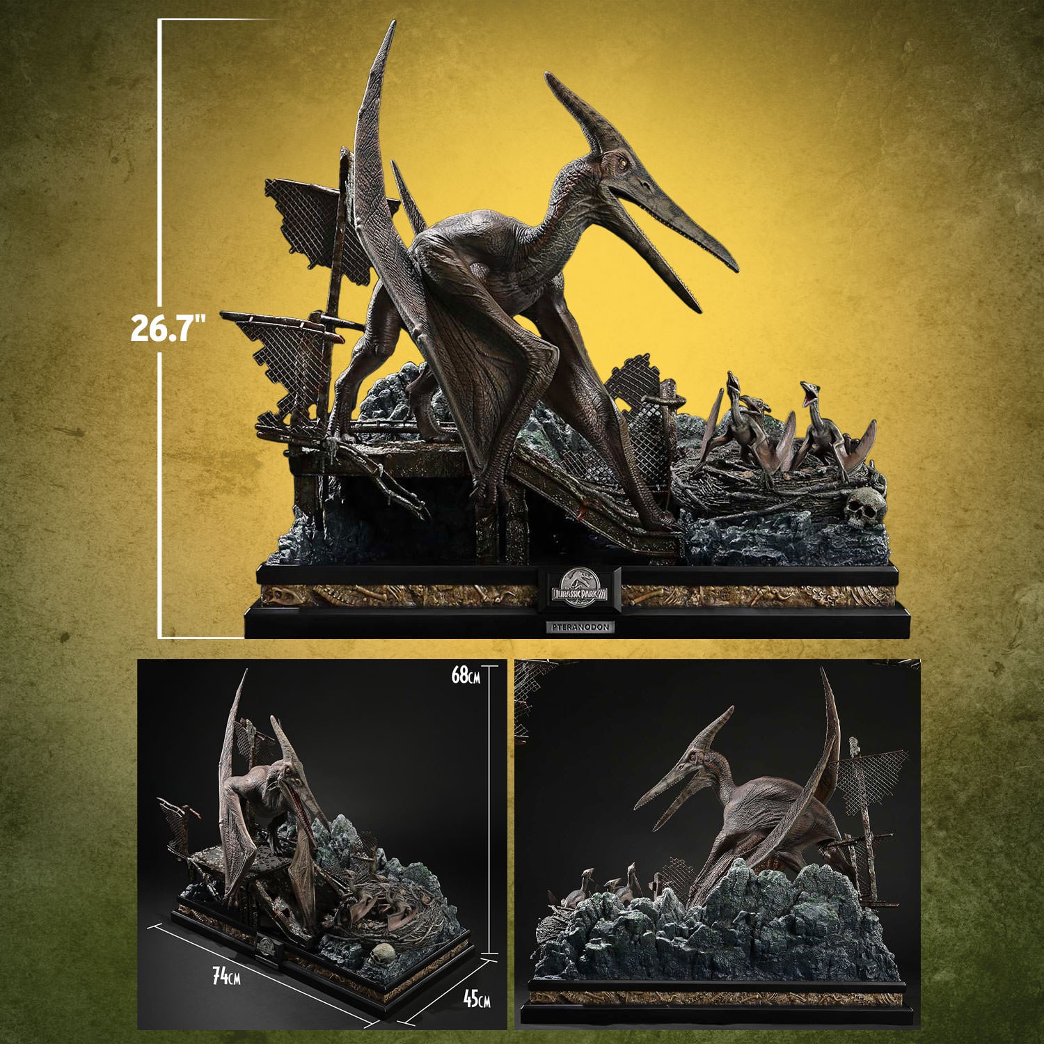 Jurassic Park Pteranodon Statues  (Prototype Shown) View 2