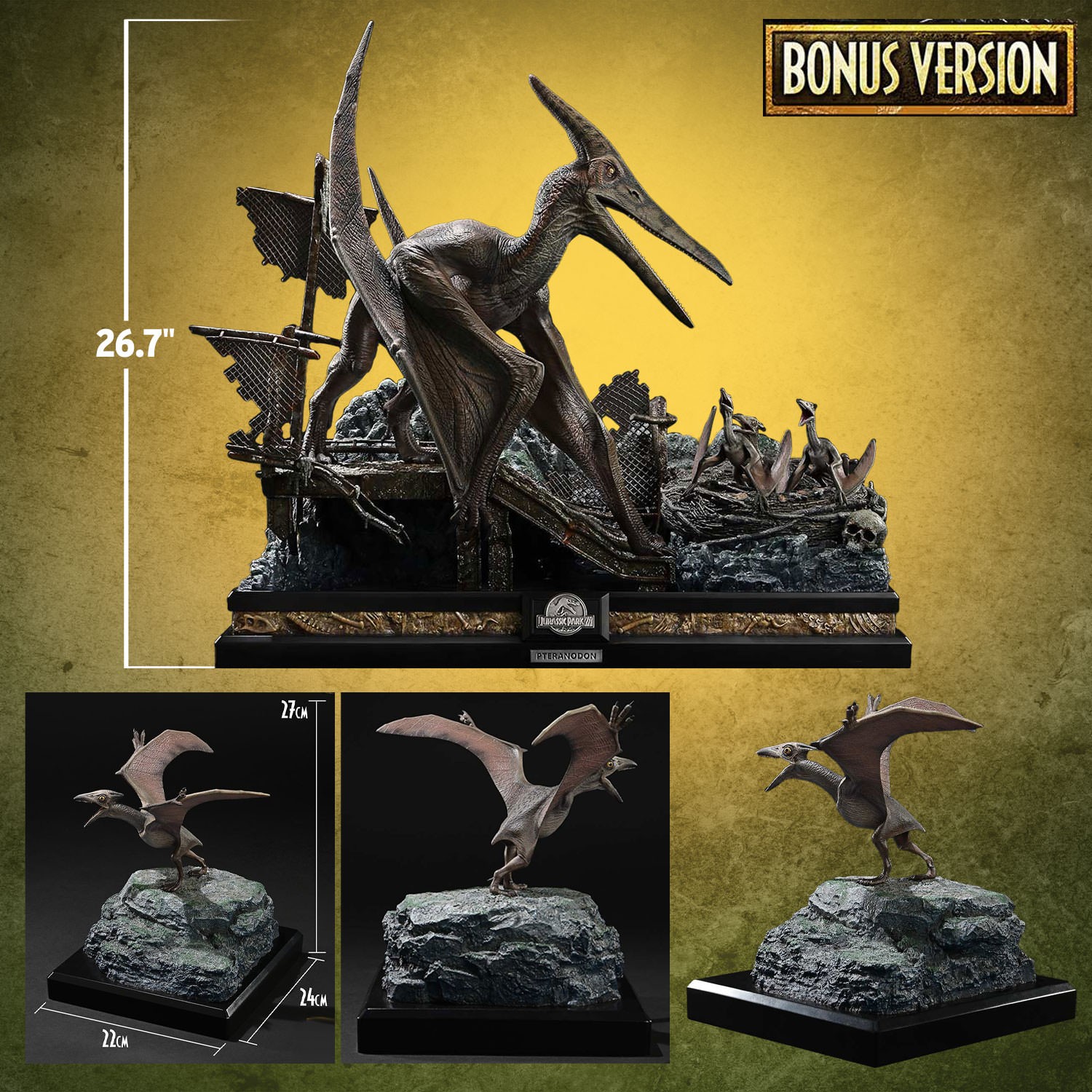 Jurassic Park Pteranodon (Bonus Version) Statues  (Prototype Shown) View 2