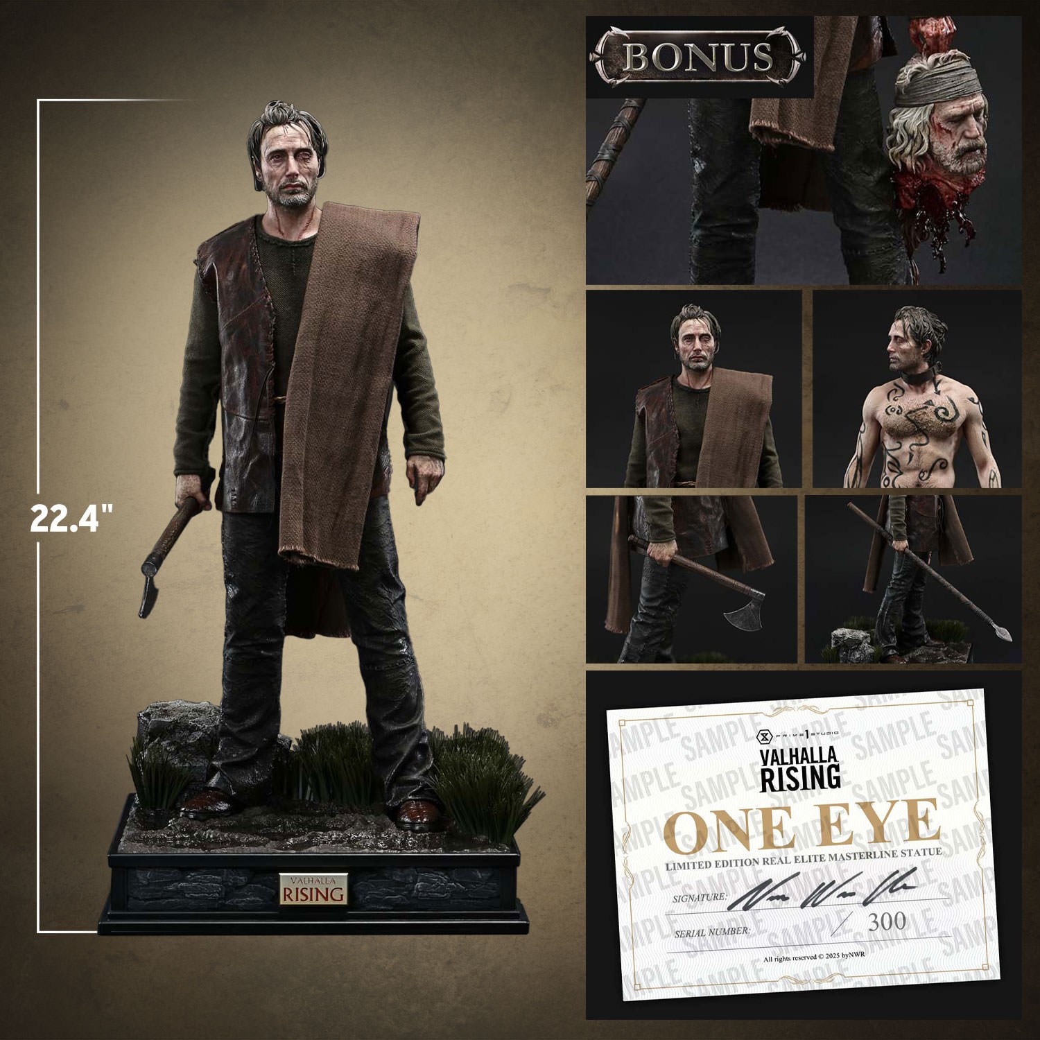 Valhalla Rising One Eye (Ultimate Bonus Version) Statues  (Prototype Shown) View 2