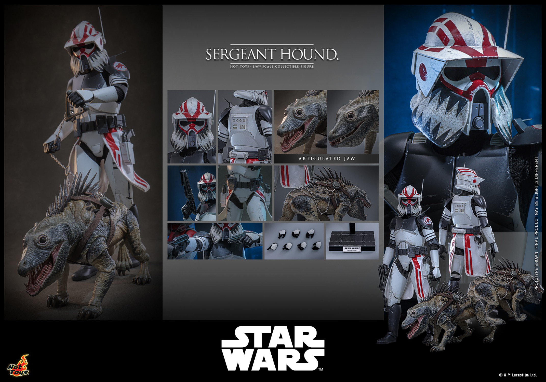 Star Wars Sergeant Hound™ Sixth Scale Figure  (Prototype Shown) View 21