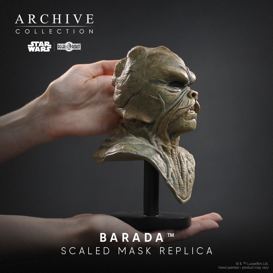 Star Wars Barada Mask Scaled Replica  (Prototype Shown) View 3