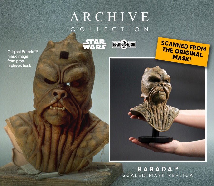 Star Wars Barada Mask Scaled Replica  (Prototype Shown) View 7