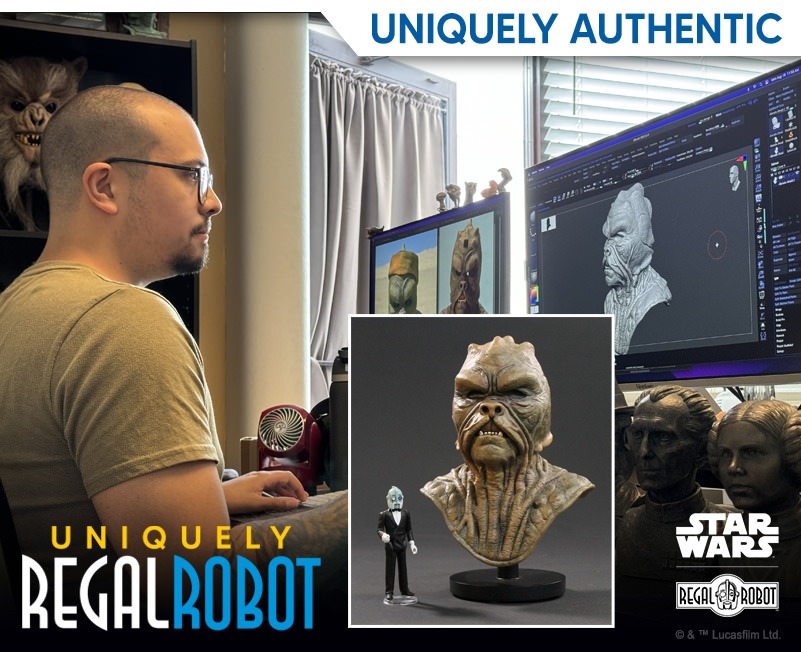 Star Wars Barada Mask Scaled Replica  (Prototype Shown) View 9