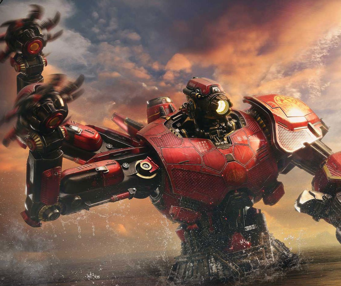 Pacific Rim Crimson Typhoon (Deluxe Version) Bust  (Prototype Shown) View 5