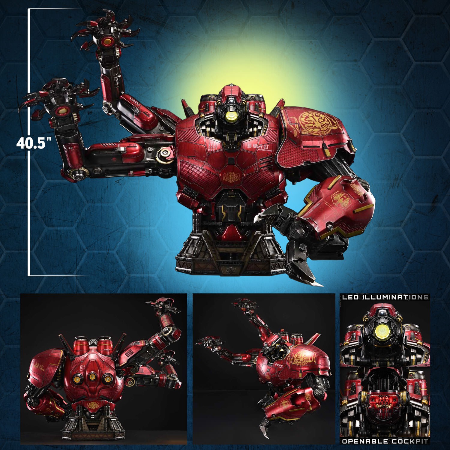 Pacific Rim Crimson Typhoon (Deluxe Version) Bust  (Prototype Shown) View 2