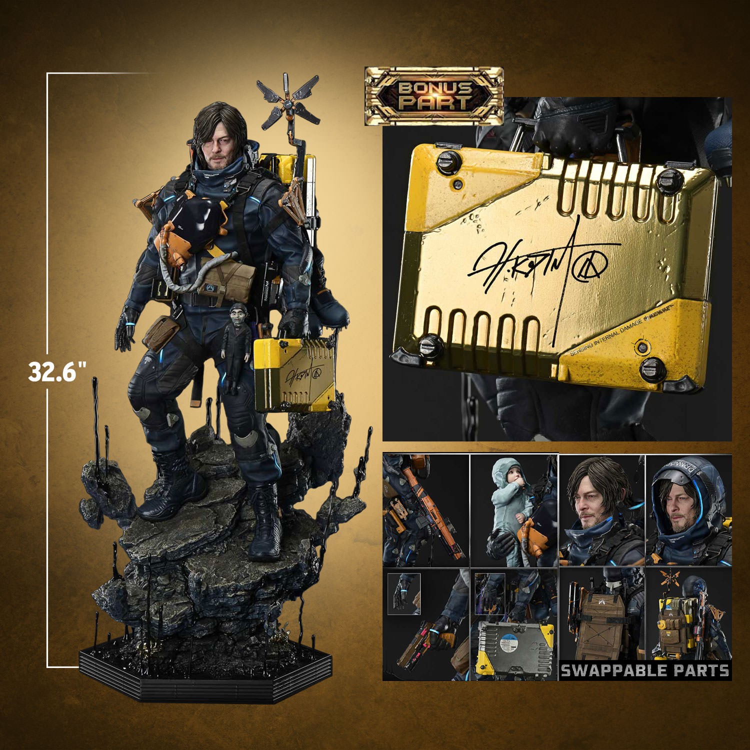 Death Stranding Sam (Deluxe Bonus Version) 1:3 Scale Statue  (Prototype Shown) View 2