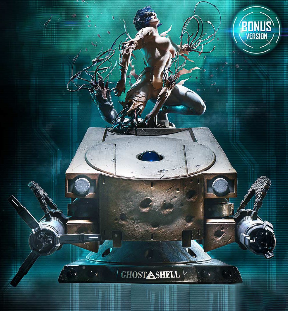 Ghost in the Shell Motoko Kusanagi VS Arachnida (Bonus Version) Statues  (Prototype Shown) View 1