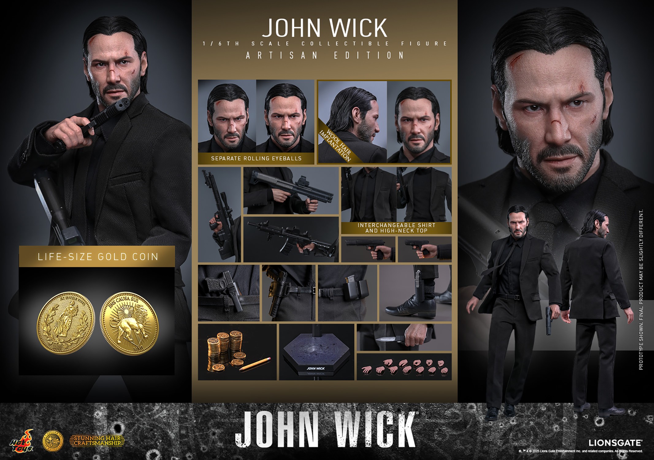 John Wick John Wick (Artisan Edition) Sixth Scale Figure  (Prototype Shown) View 14
